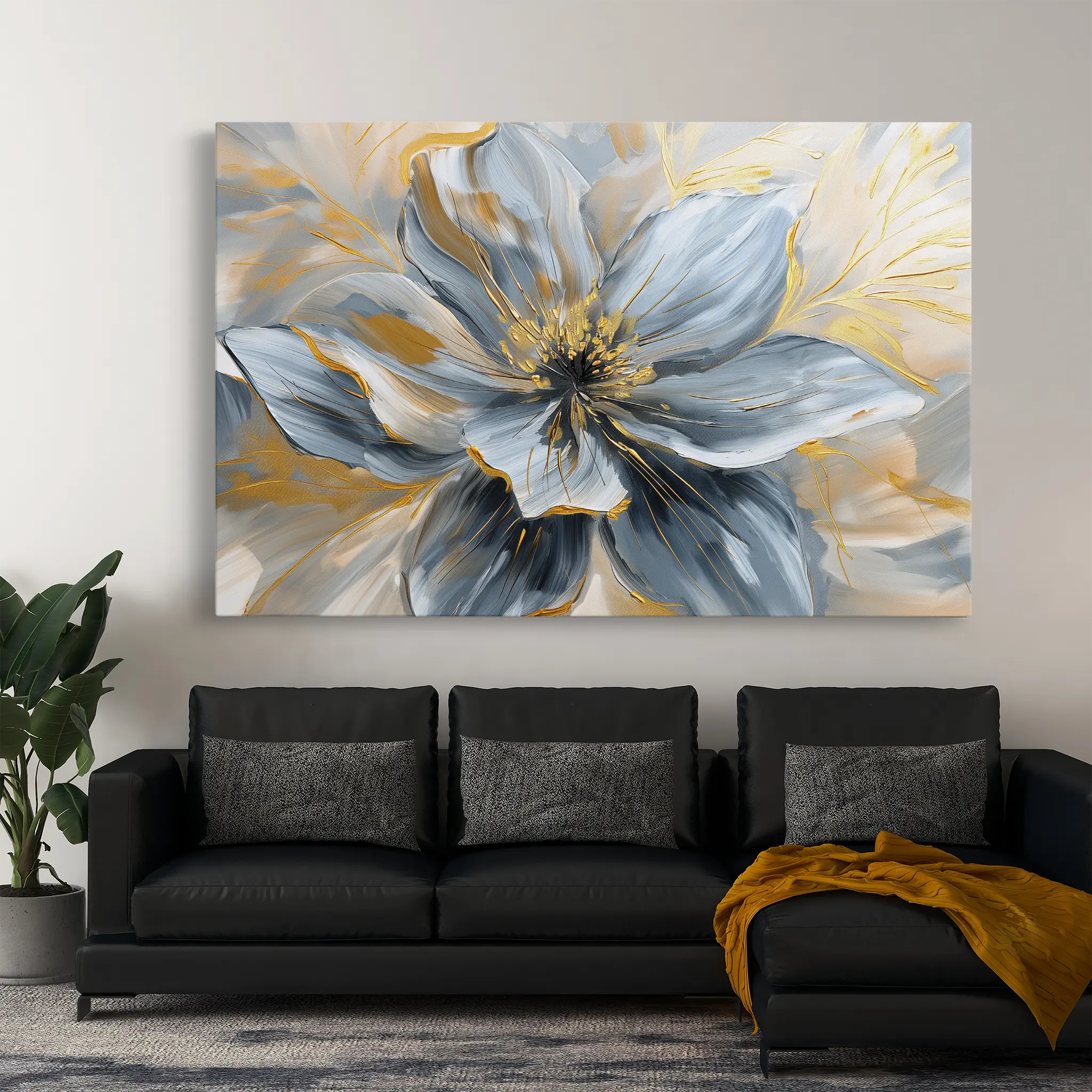 Floral Canvas Wall Art WAD130-F 90 x 60 cm / Stretched on hidden frame