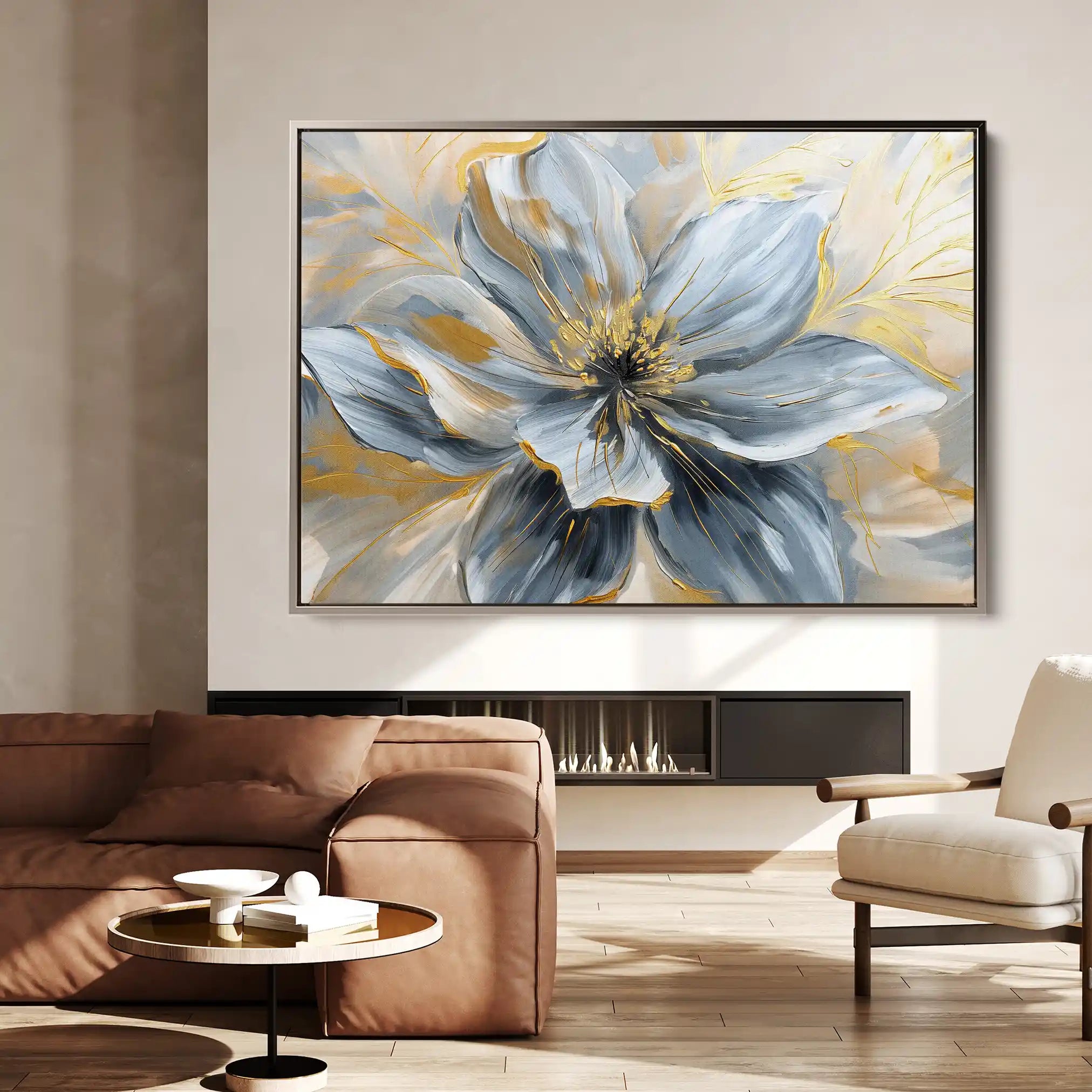Floral Canvas Wall Art WAD130-F 90 x 60 cm / Stretched on hidden frame