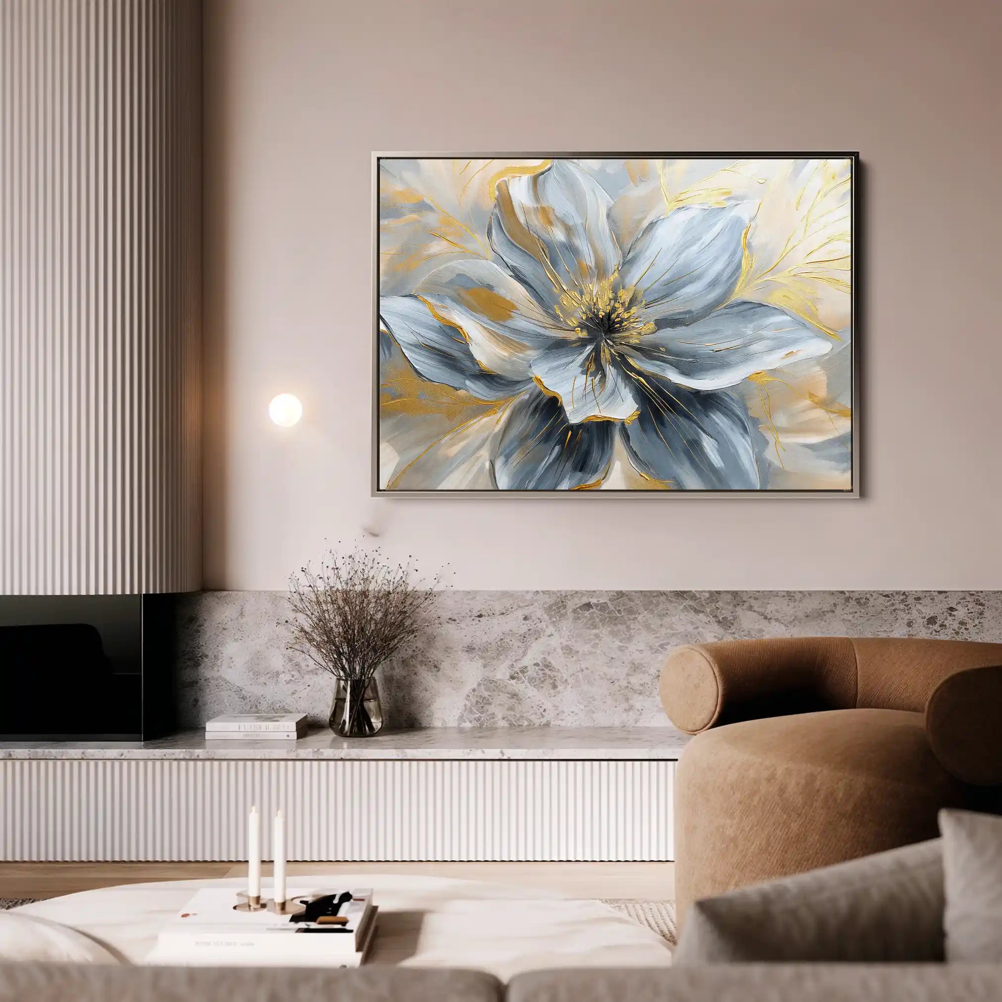 Floral Canvas Wall Art WAD130-F 90 x 60 cm / Stretched on hidden frame