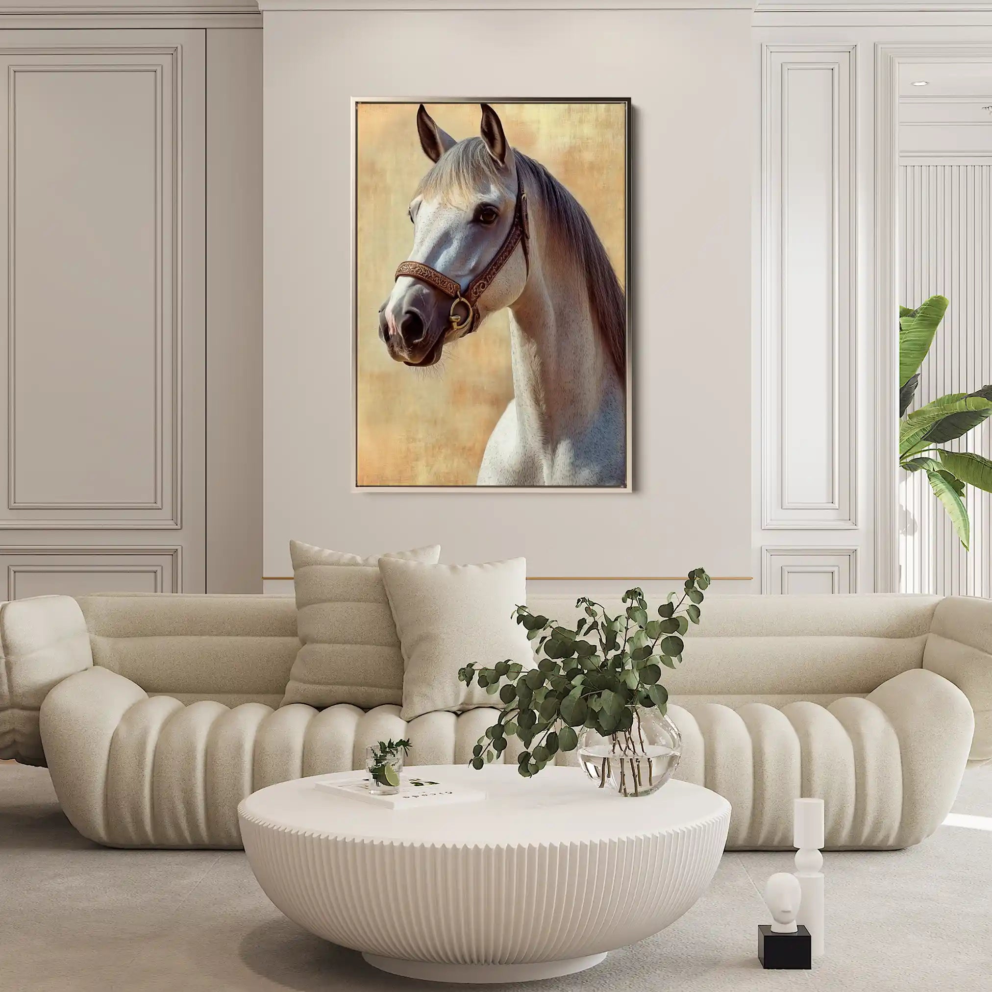 Horses 130 Canvas Art 90 x 60 cm / Stretched on hidden frame