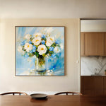 Floral Canvas Wall Art WAD1300-F 80 x 80 cm / Stretched on hidden frame
