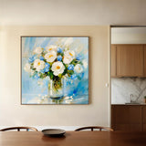 Floral Canvas Wall Art WAD1300-F 80 x 80 cm / Stretched on hidden frame
