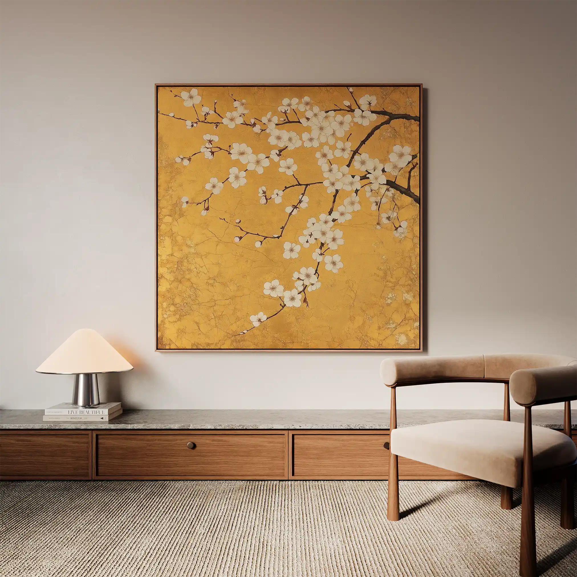 Floral Canvas Wall Art WAD1303-F 80 x 80 cm / Stretched on hidden frame