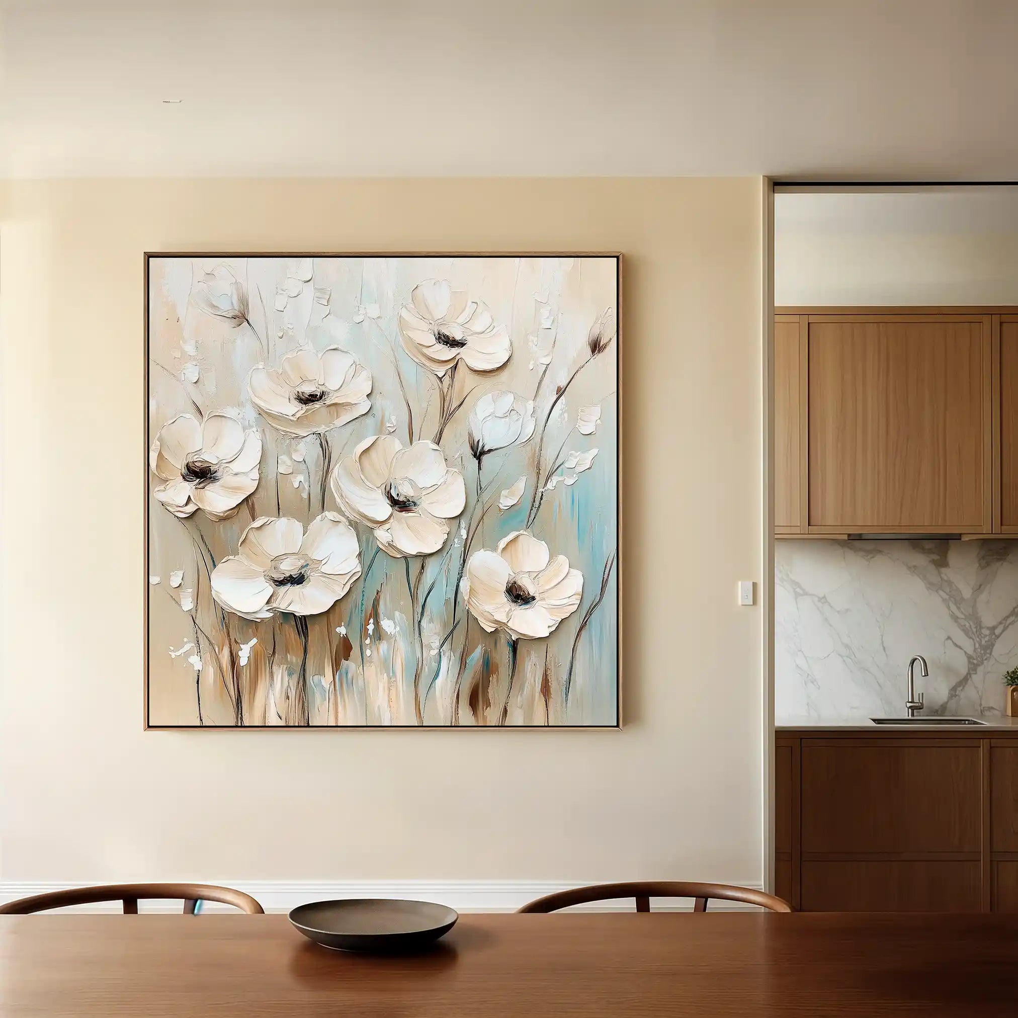 Floral Canvas Wall Art WAD1304-F 80 x 80 cm / Stretched on hidden frame