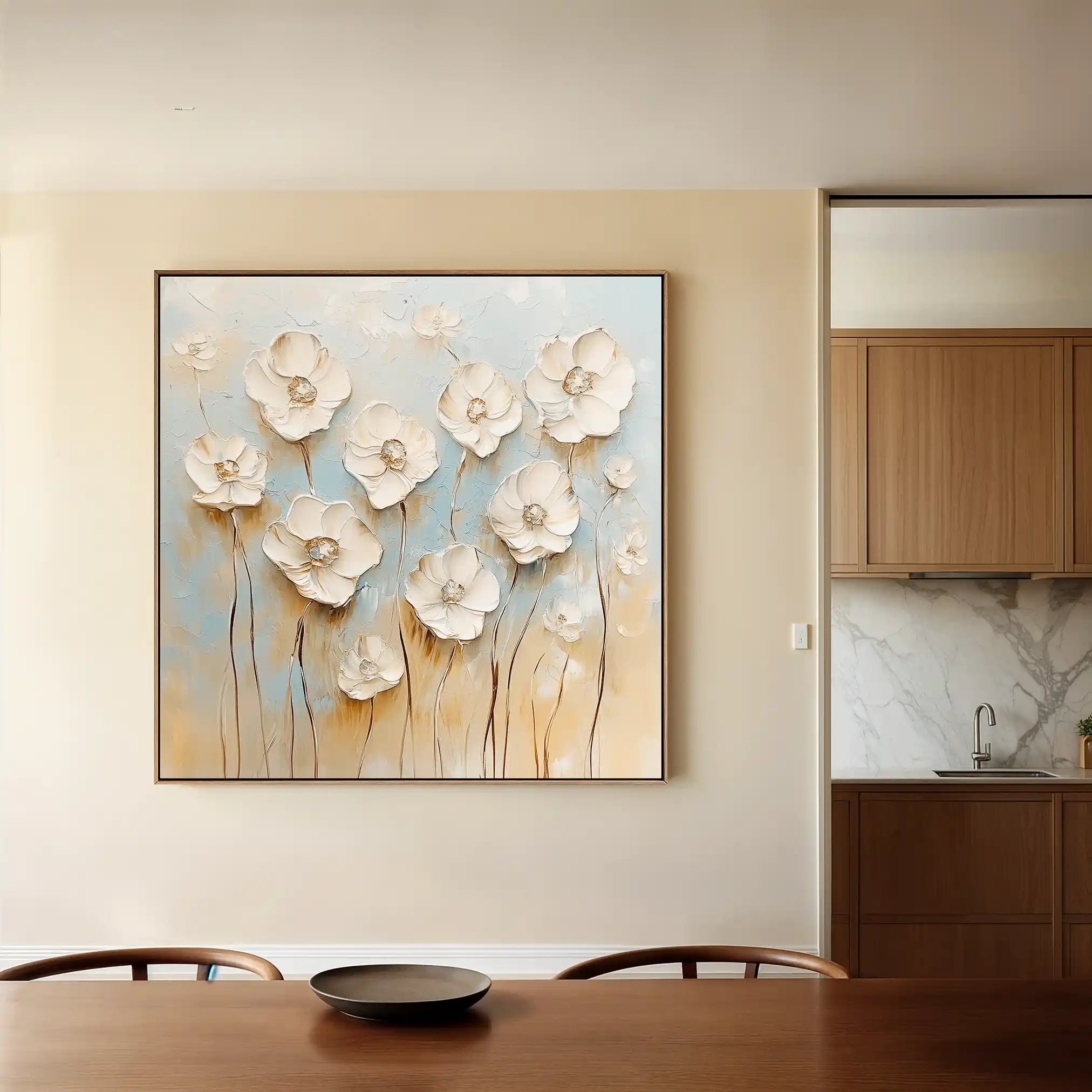 Floral Canvas Wall Art WAD1305-F 80 x 80 cm / Stretched on hidden frame