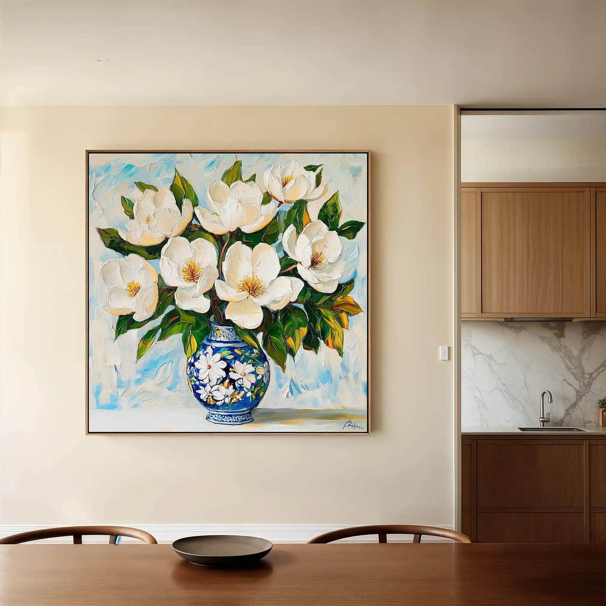 Floral Canvas Wall Art WAD1306-F 80 x 80 cm / Stretched on hidden frame