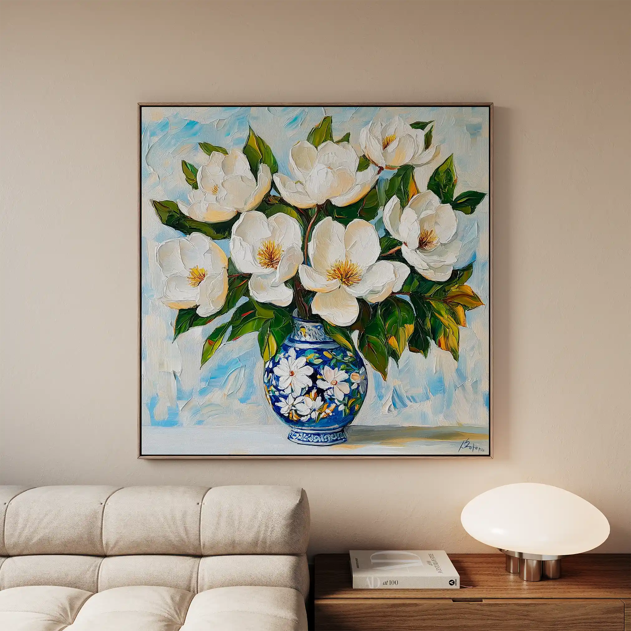 Floral Canvas Wall Art WAD1306-F 80 x 80 cm / Stretched on hidden frame