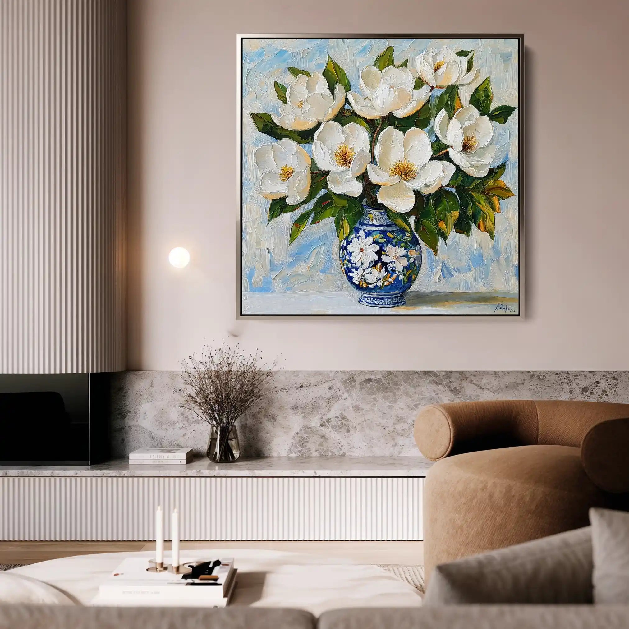 Floral Canvas Wall Art WAD1306-F 80 x 80 cm / Stretched on hidden frame