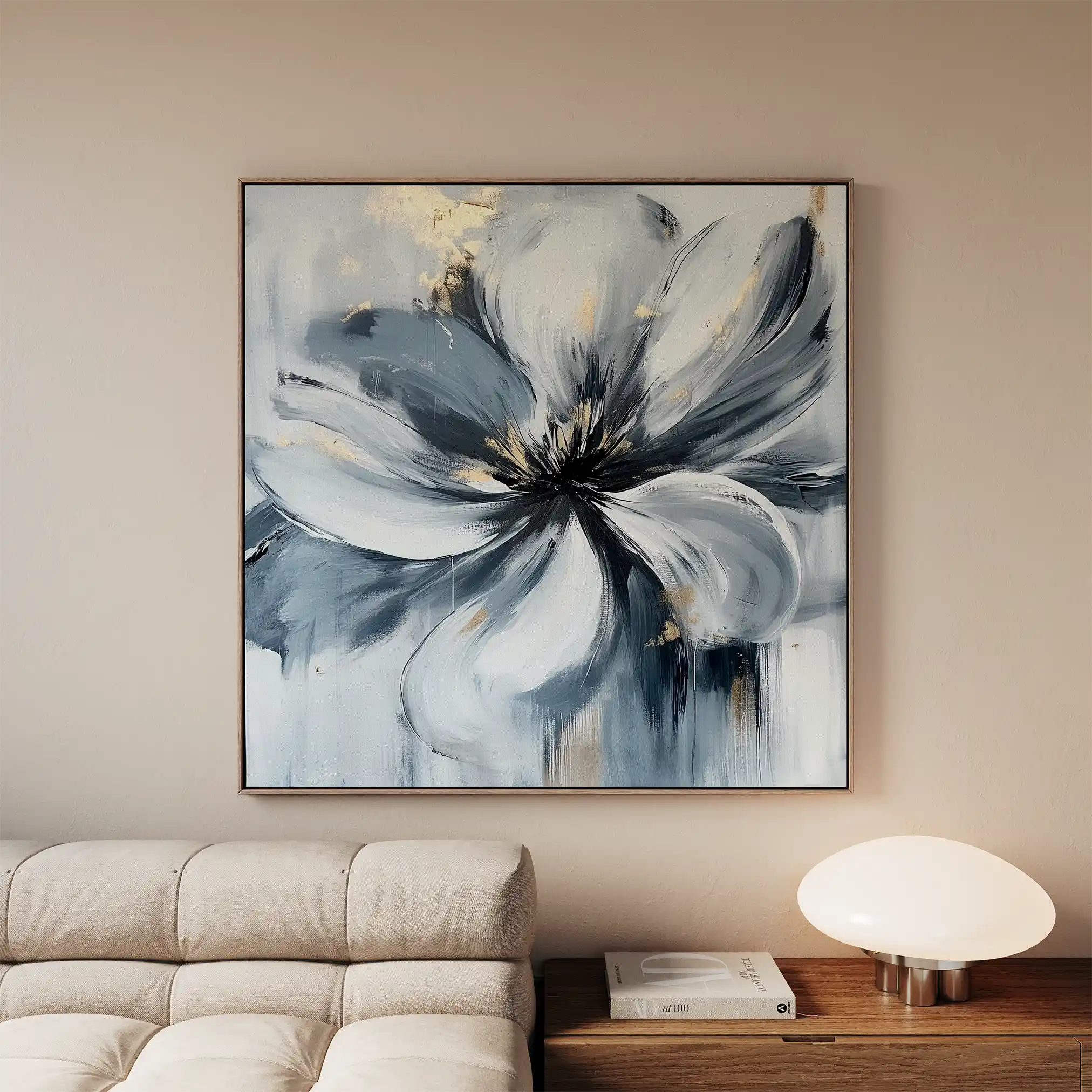 Floral Canvas Wall Art WAD1307-F 80 x 80 cm / Stretched on hidden frame