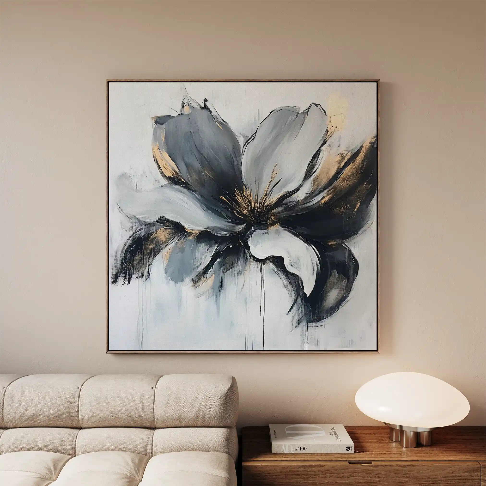 Floral Canvas Wall Art WAD1308-F 80 x 80 cm / Stretched on hidden frame