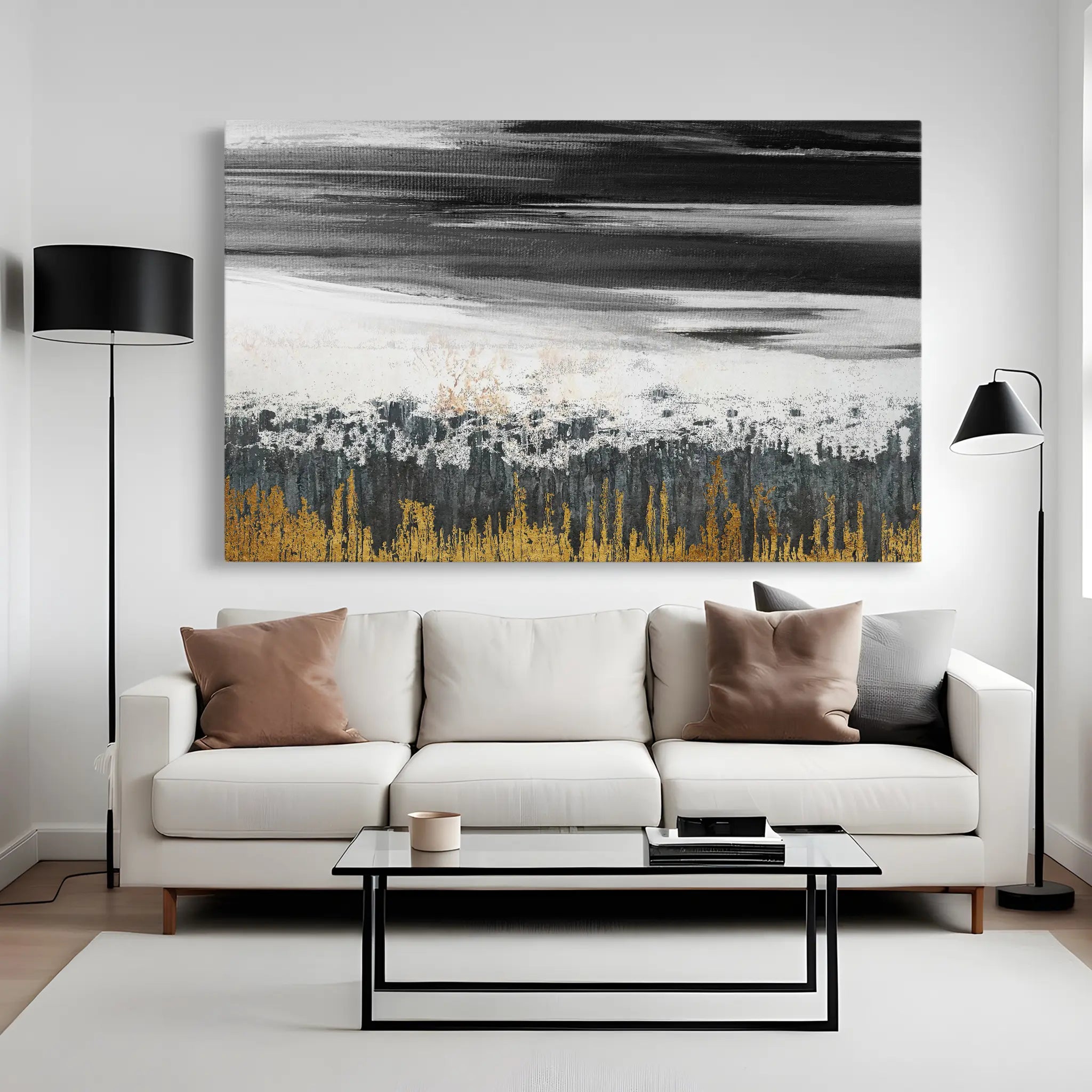 Abstract Canvas Wall Art WAD131-A 90 x 60 cm / Stretched on hidden frame