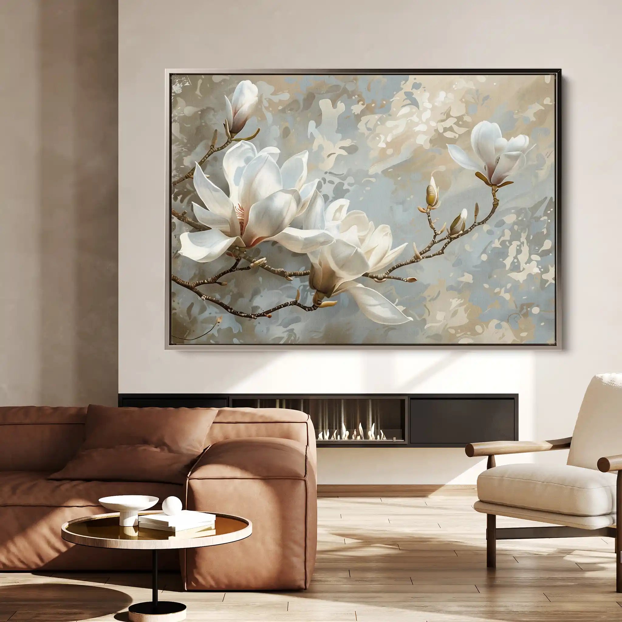 Floral Canvas Wall Art WAD131-F 90 x 60 cm / Stretched on hidden frame