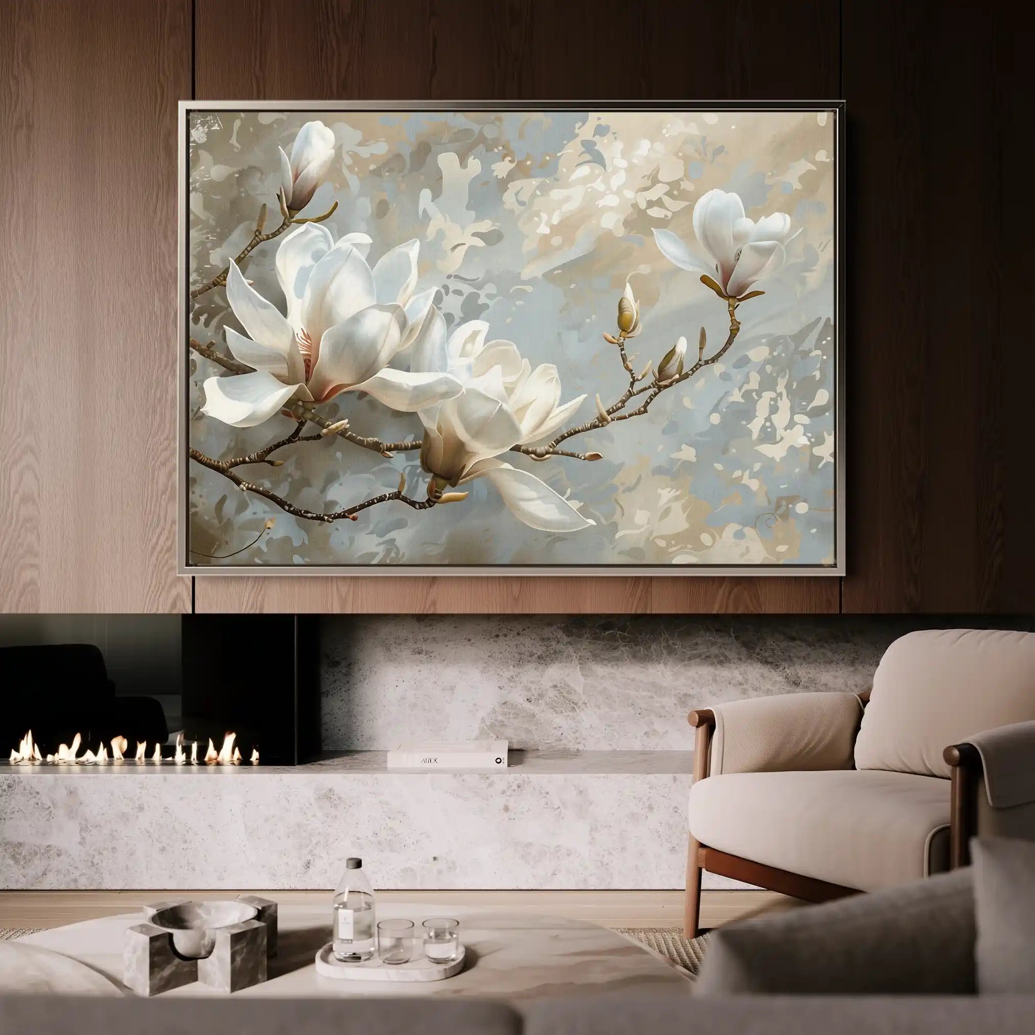 Floral Canvas Wall Art WAD131-F 90 x 60 cm / Stretched on hidden frame