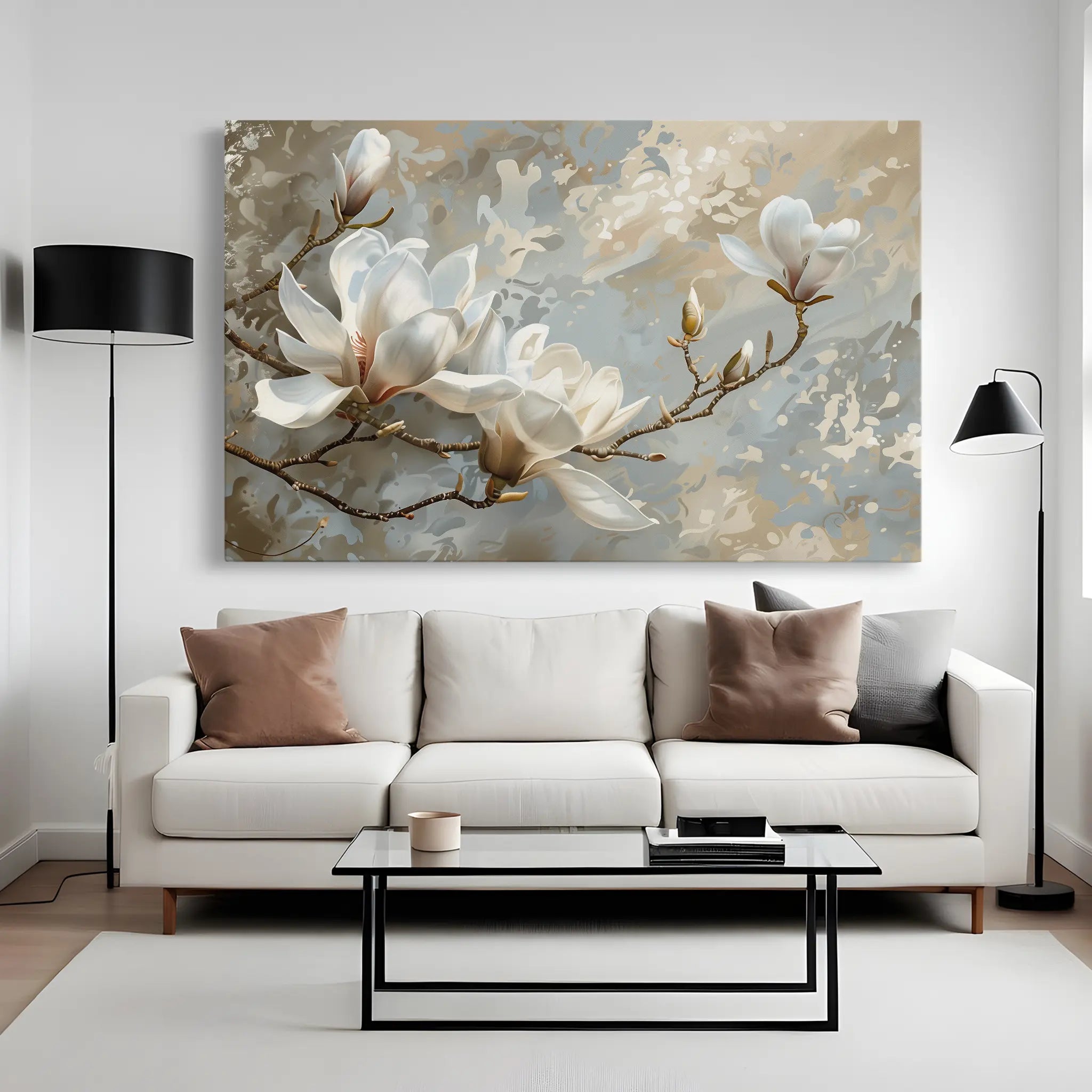 Floral Canvas Wall Art WAD131-F 90 x 60 cm / Stretched on hidden frame