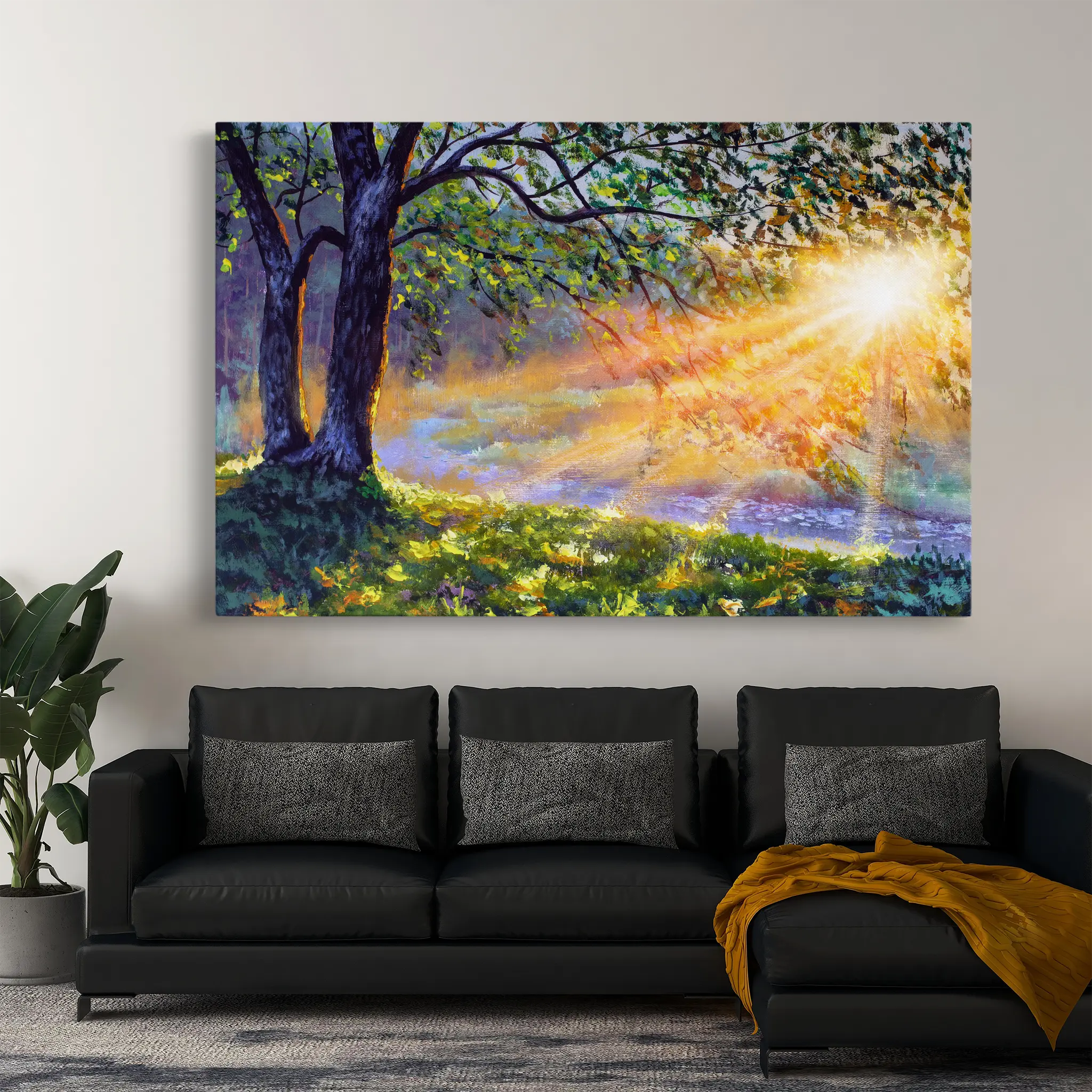 Landscape Canvas Wall Art WAD131-L 90 x 60 cm / Stretched on hidden frame