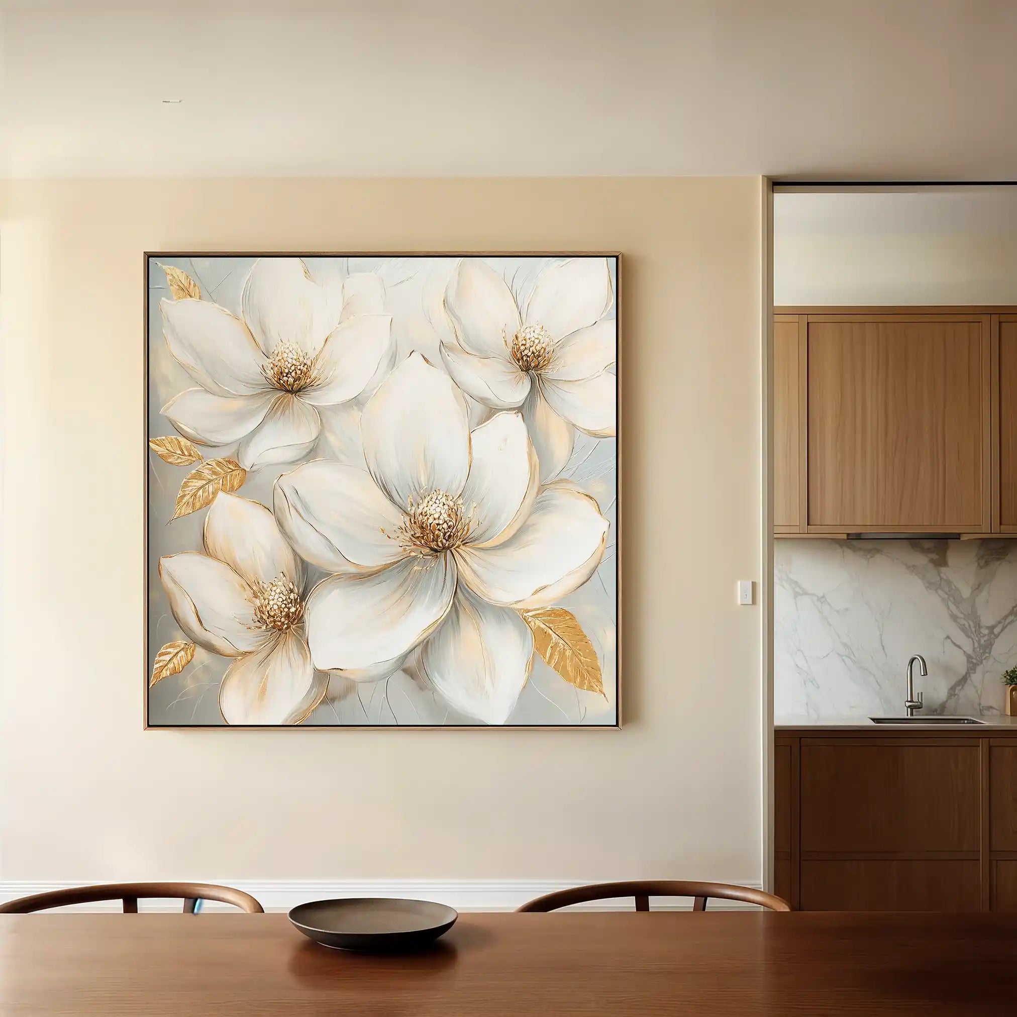 Floral Canvas Wall Art WAD1310-F 80 x 80 cm / Stretched on hidden frame
