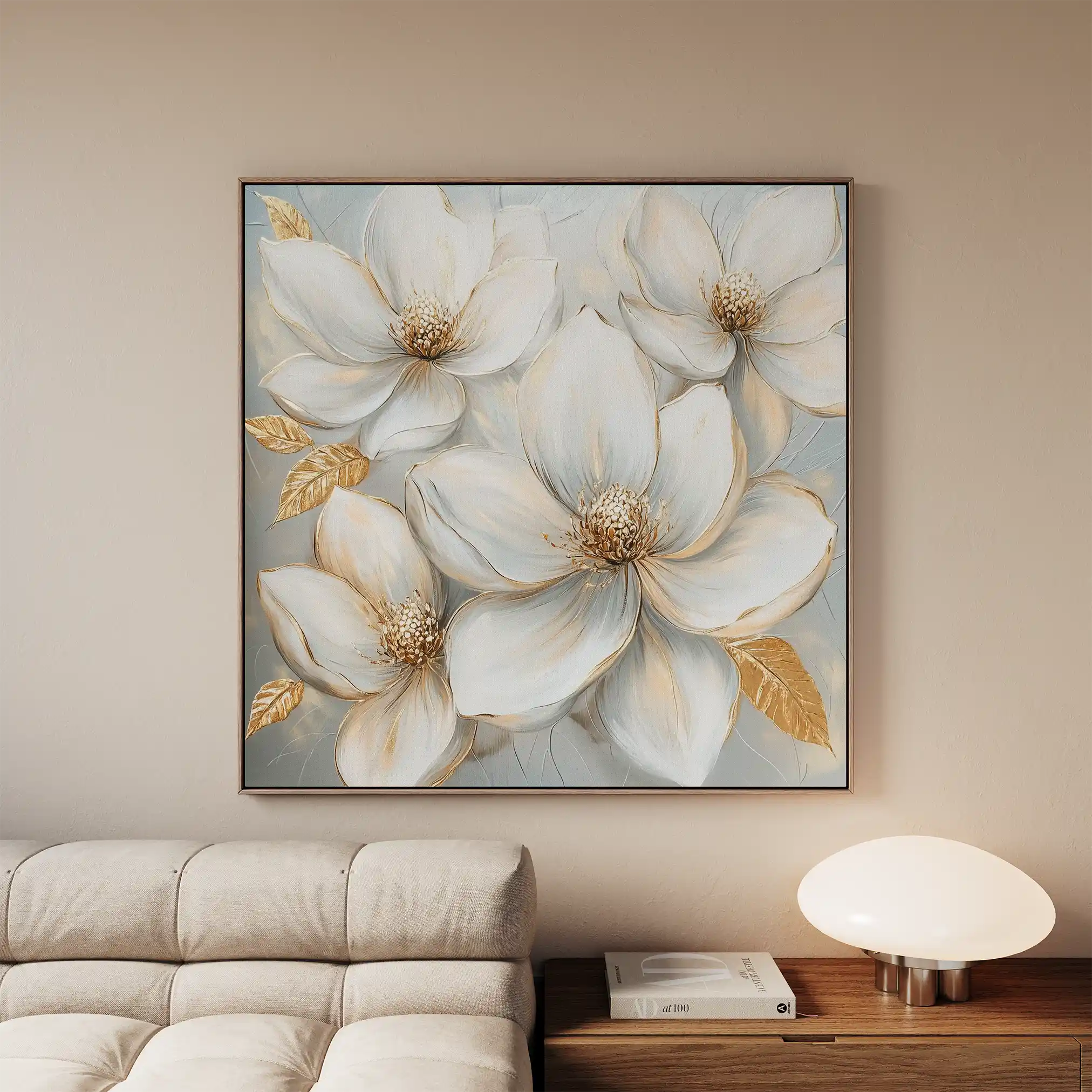 Floral Canvas Wall Art WAD1310-F 80 x 80 cm / Stretched on hidden frame