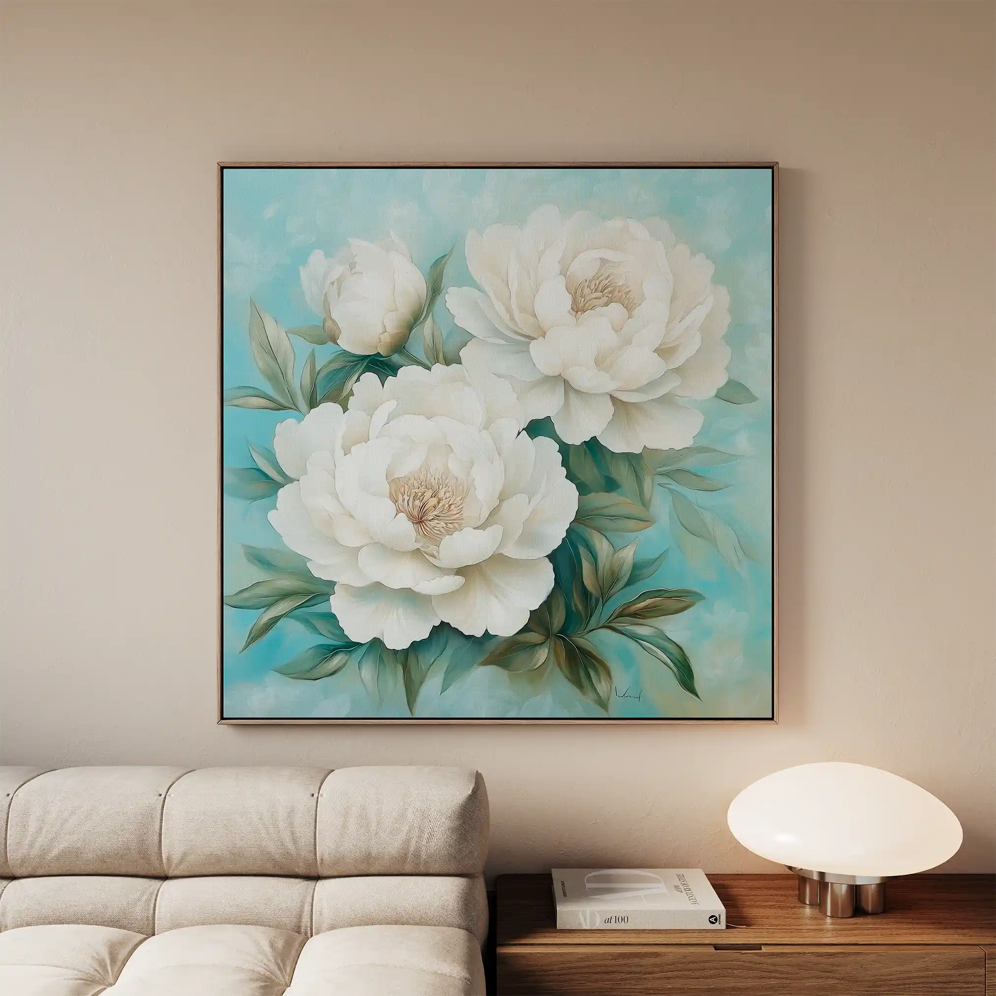 Floral Canvas Wall Art WAD1311-F 80 x 80 cm / Stretched on hidden frame