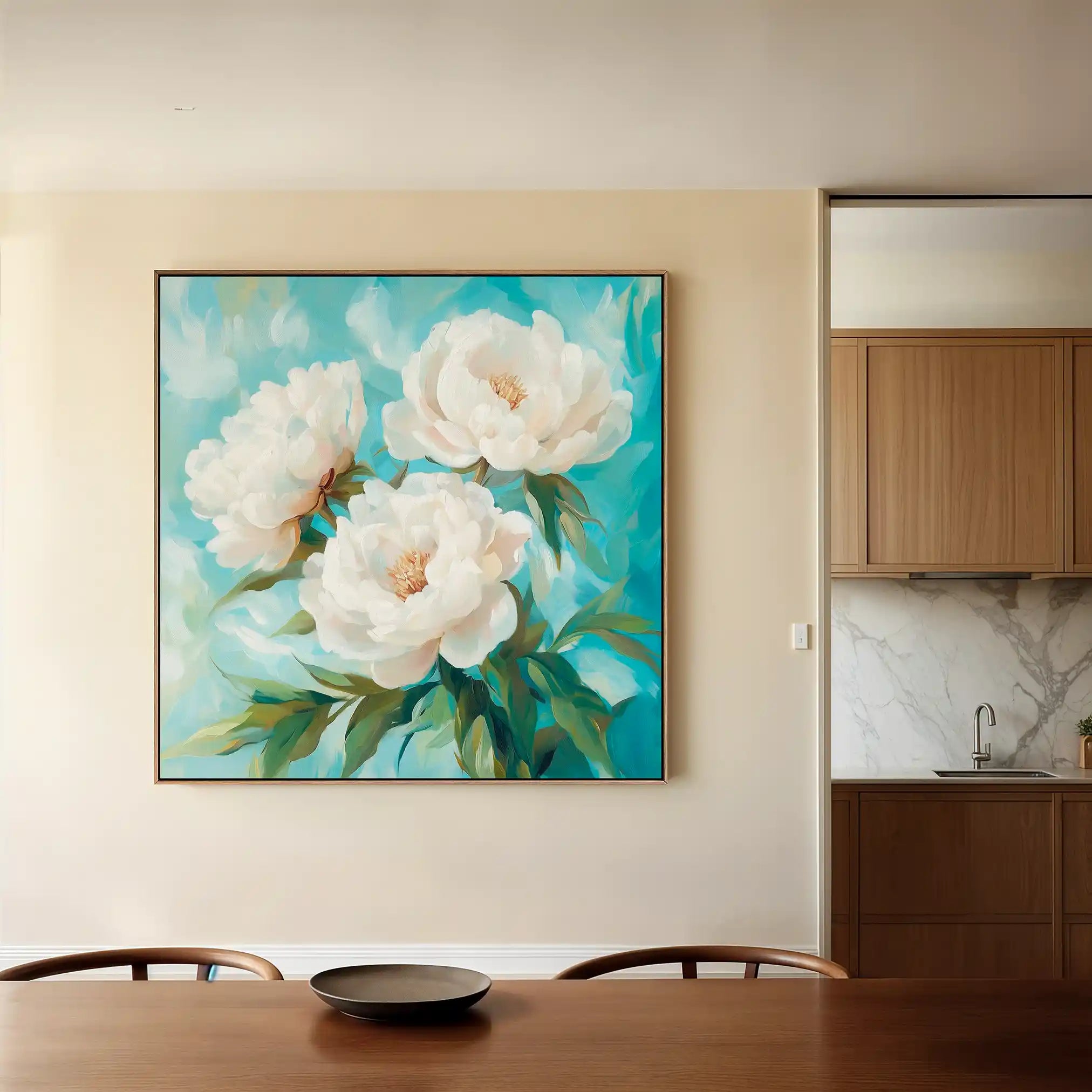 Floral Canvas Wall Art WAD1312-F 80 x 80 cm / Stretched on hidden frame