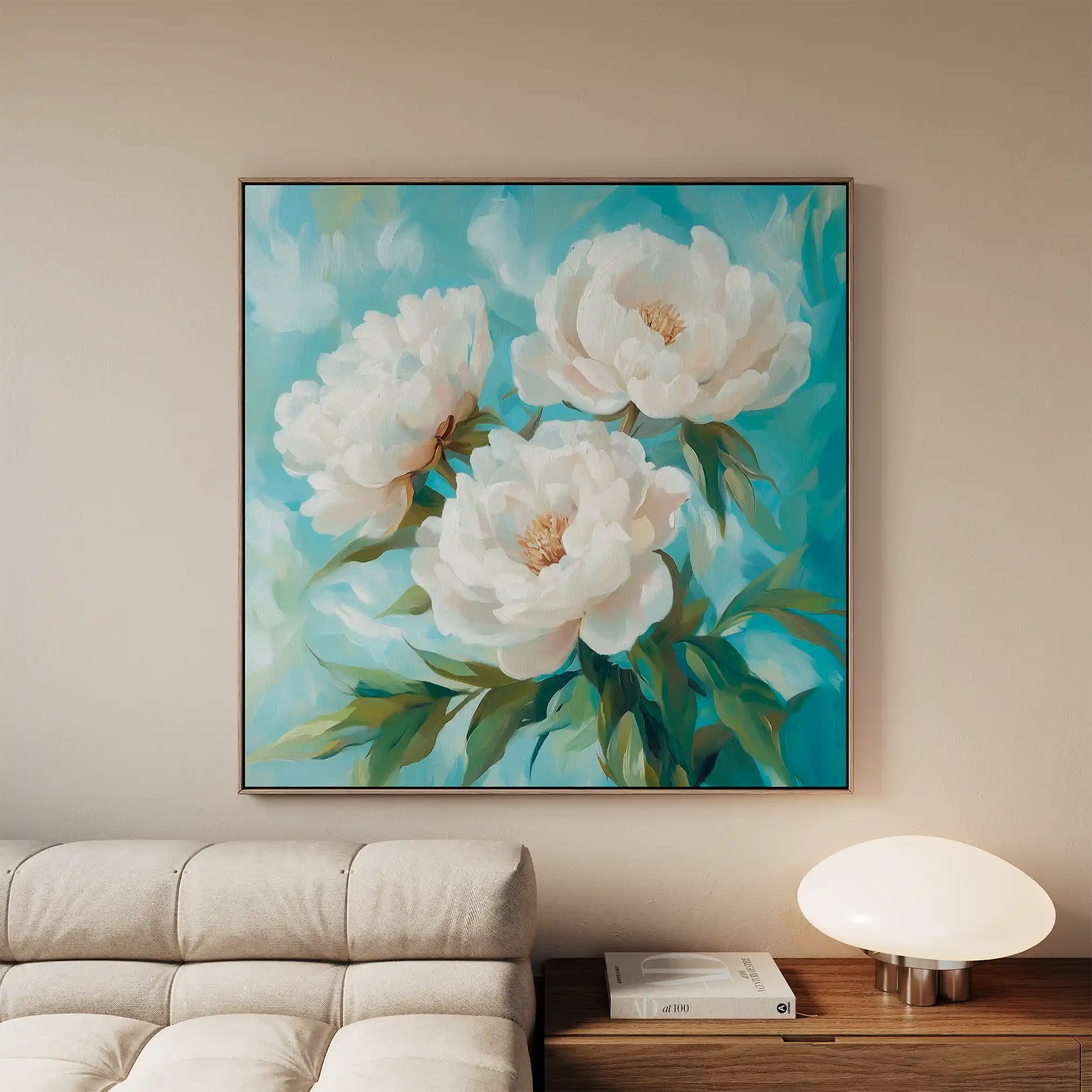 Floral Canvas Wall Art WAD1312-F 80 x 80 cm / Stretched on hidden frame