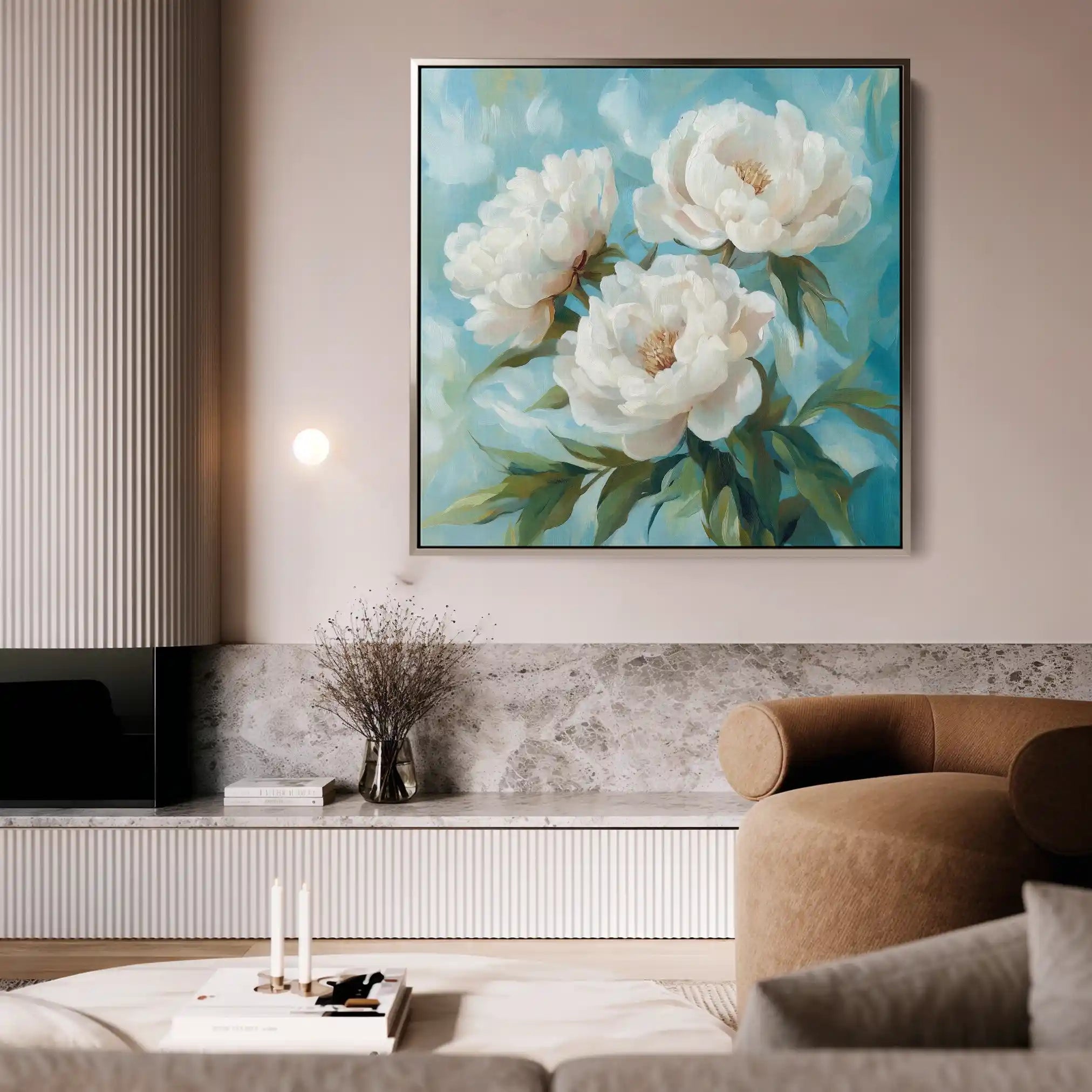 Floral Canvas Wall Art WAD1312-F 80 x 80 cm / Stretched on hidden frame