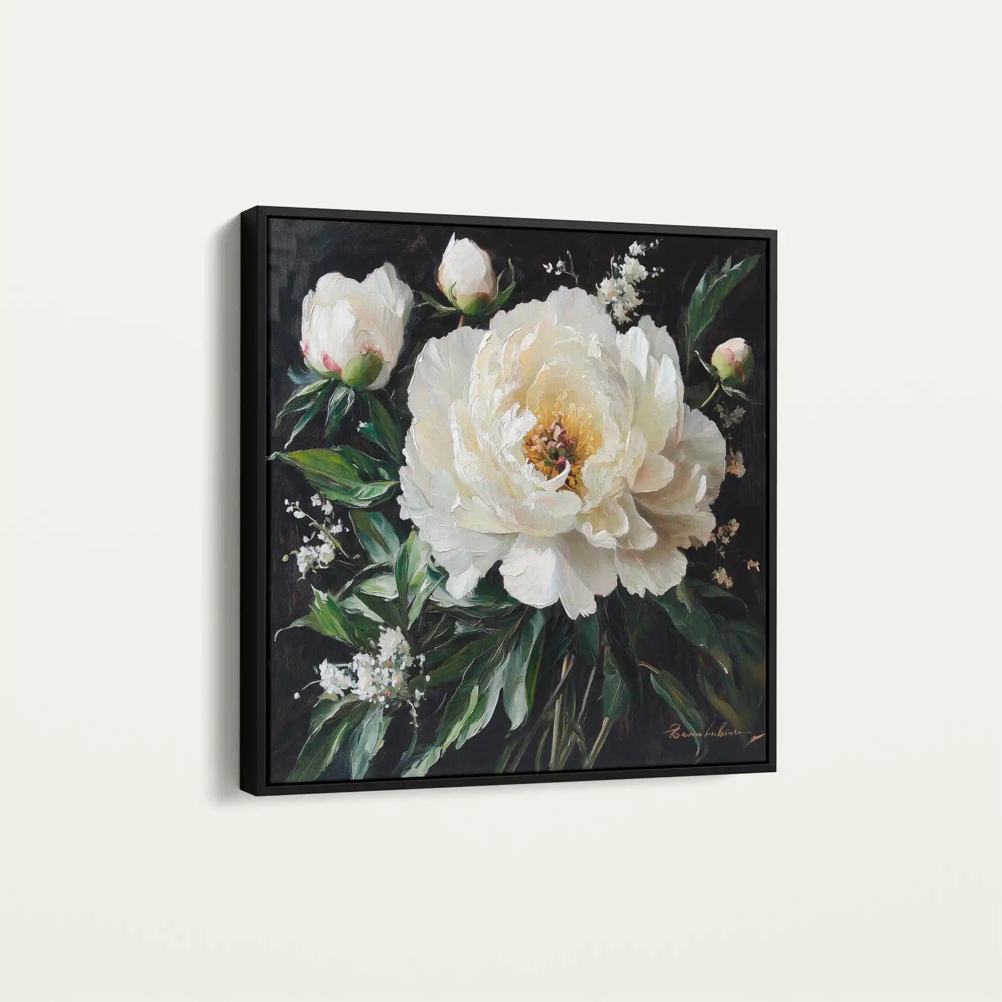 Floral Canvas Wall Art WAD1313-F 80 x 80 cm / Stretched on hidden frame