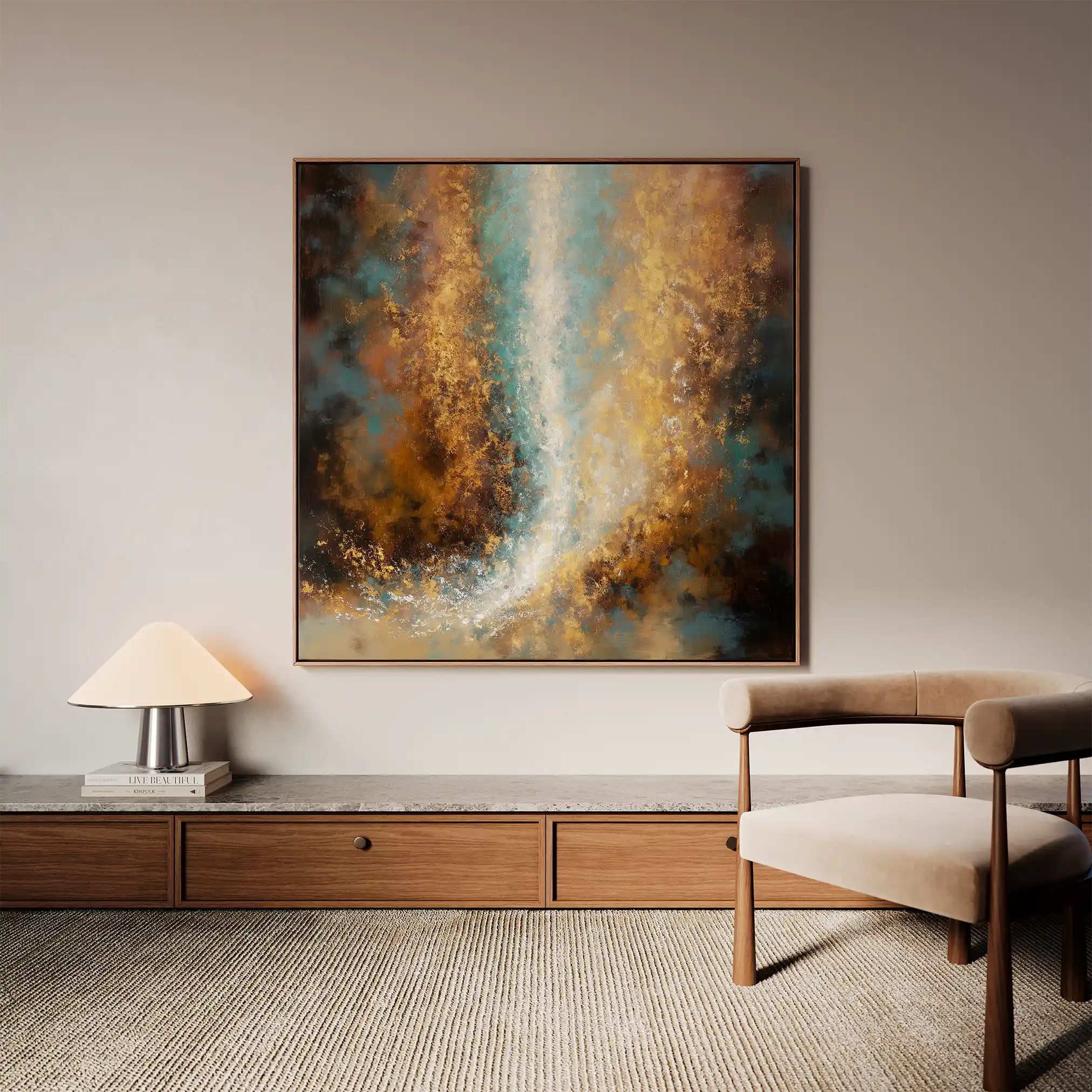 Abstract 1316 Canvas Art 60 x 60 cm / Stretched on hidden frame