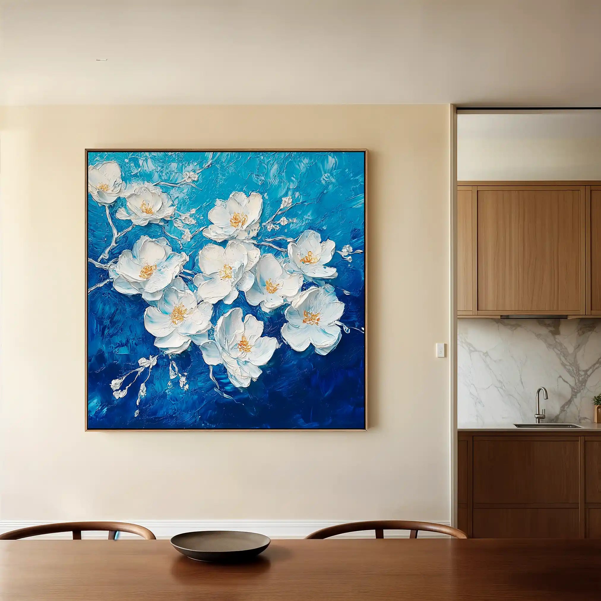 Floral Canvas Wall Art WAD1316-F 80 x 80 cm / Stretched on hidden frame