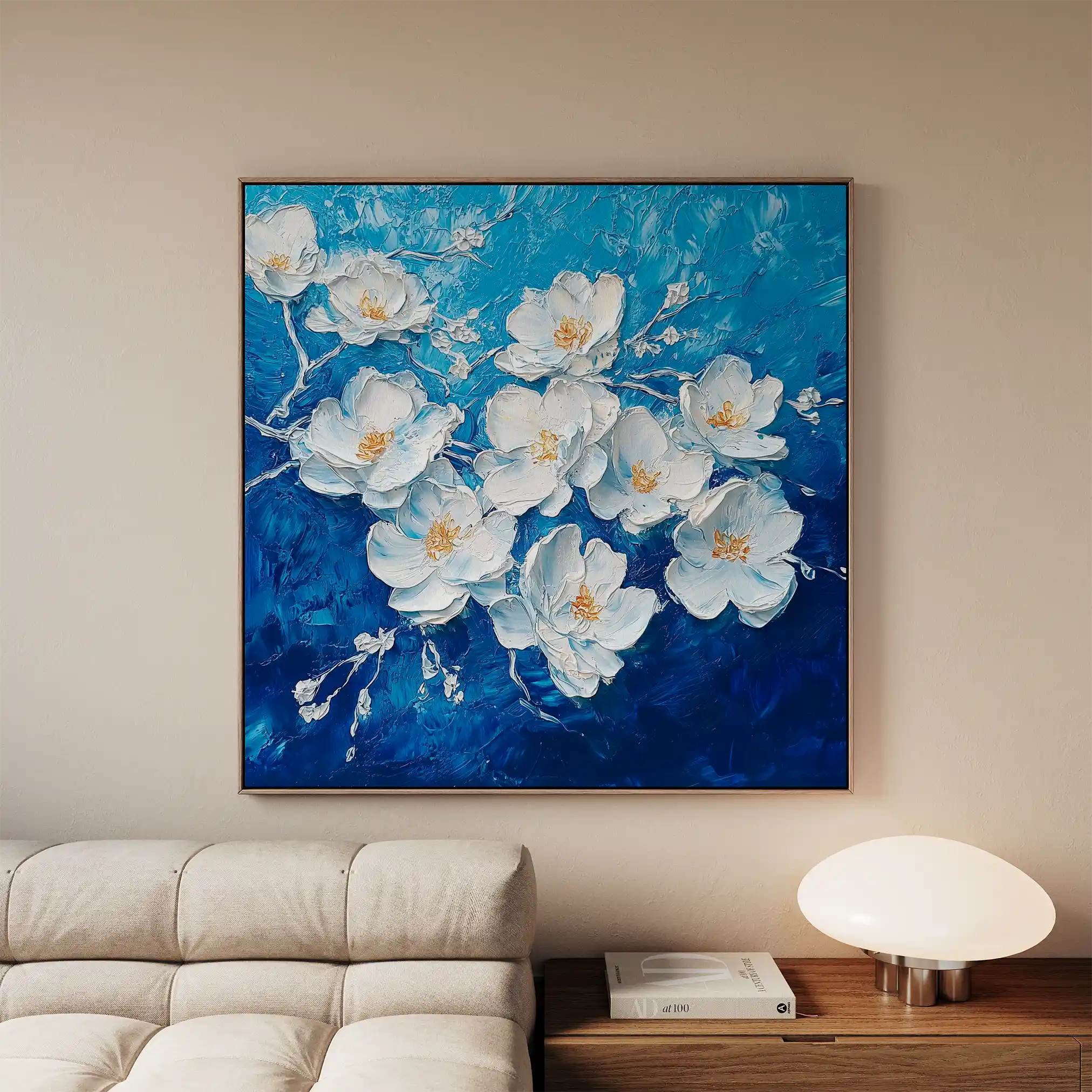 Floral Canvas Wall Art WAD1316-F 80 x 80 cm / Stretched on hidden frame