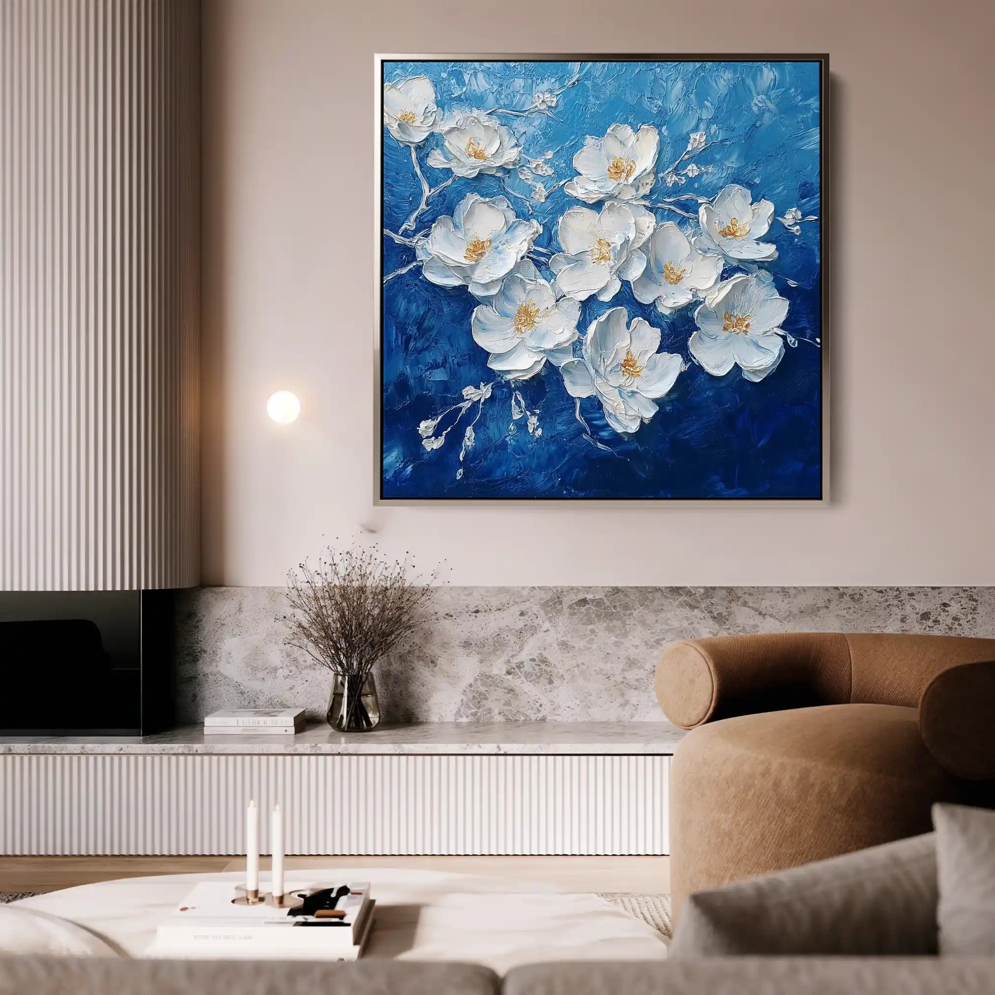 Floral Canvas Wall Art WAD1316-F 80 x 80 cm / Stretched on hidden frame