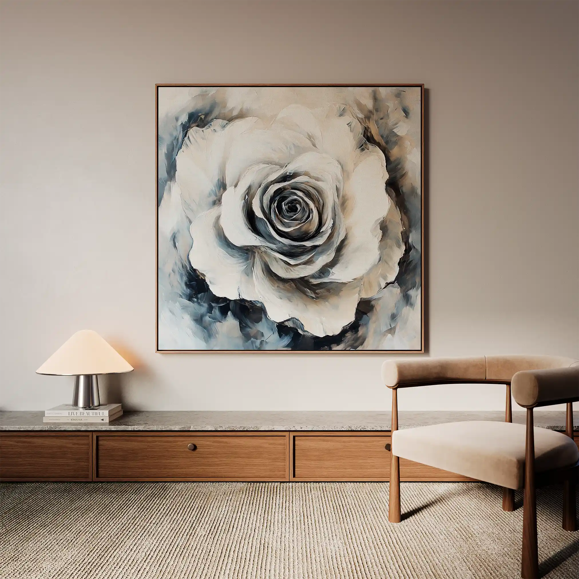 Floral Canvas Wall Art WAD1318-F 80 x 80 cm / Stretched on hidden frame
