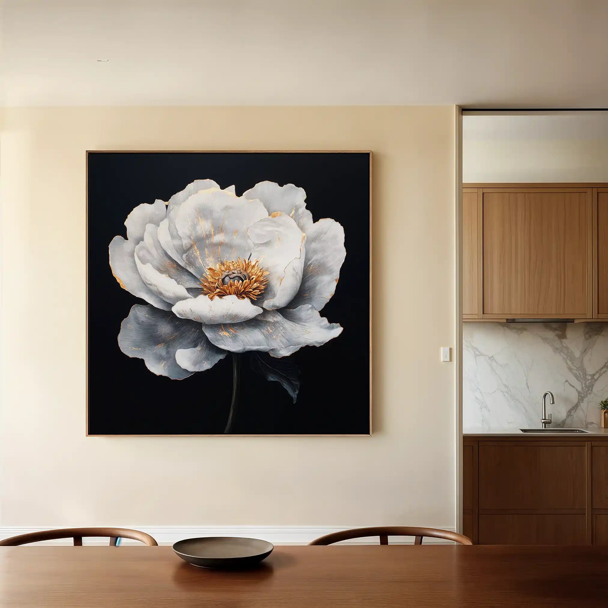 Floral Canvas Wall Art WAD1319-F 80 x 80 cm / Stretched on hidden frame