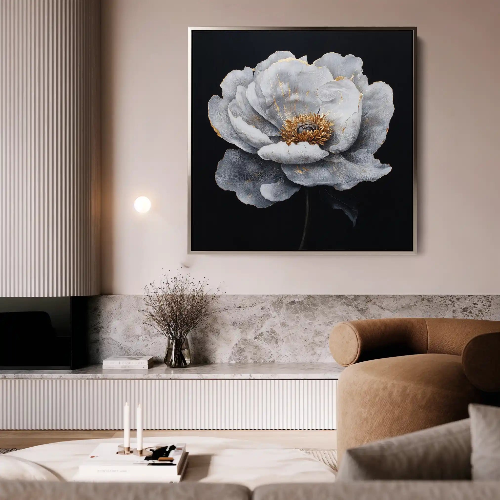 Floral Canvas Wall Art WAD1319-F 80 x 80 cm / Stretched on hidden frame