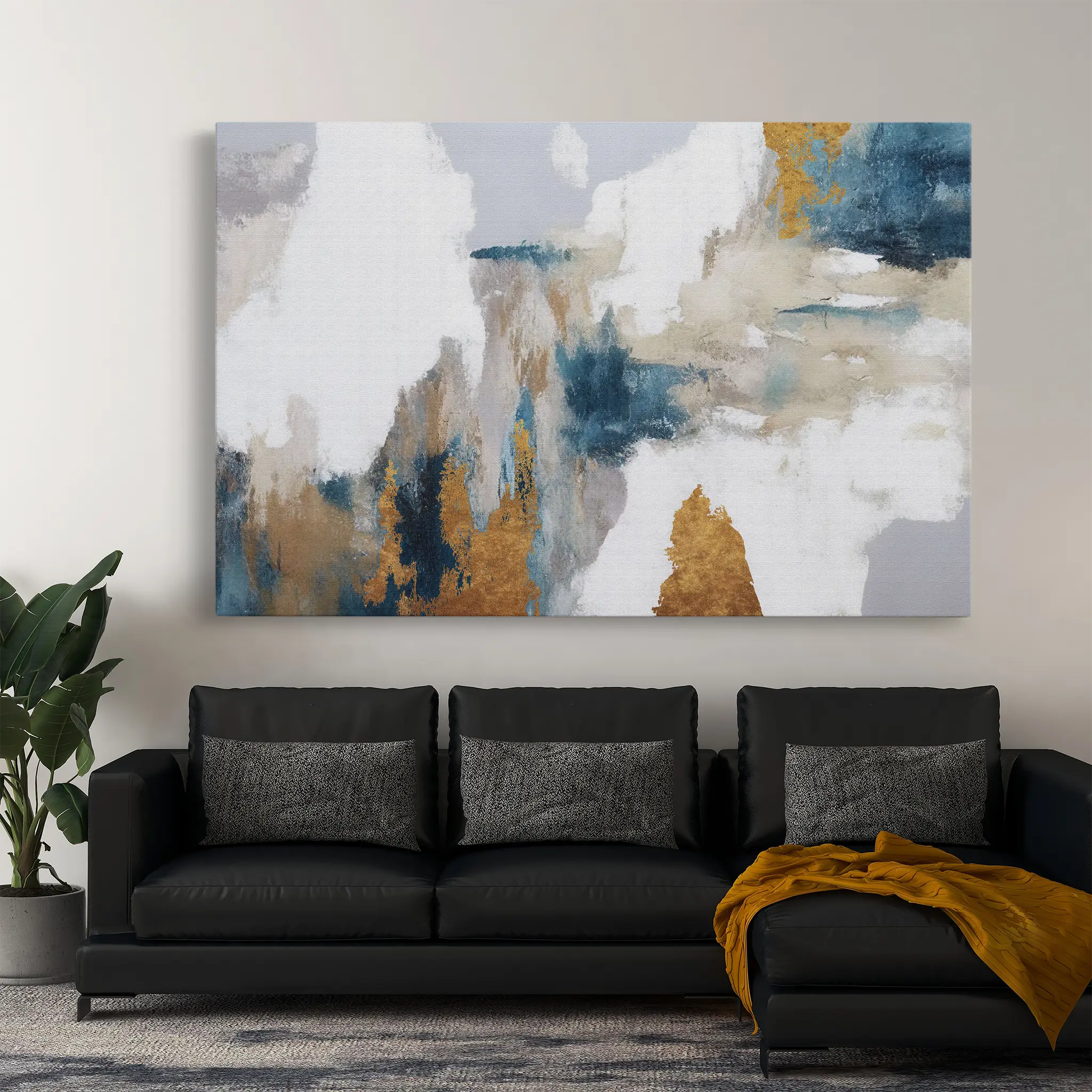 Abstract Canvas Wall Art WAD132-A 90 x 60 cm / Stretched on hidden frame