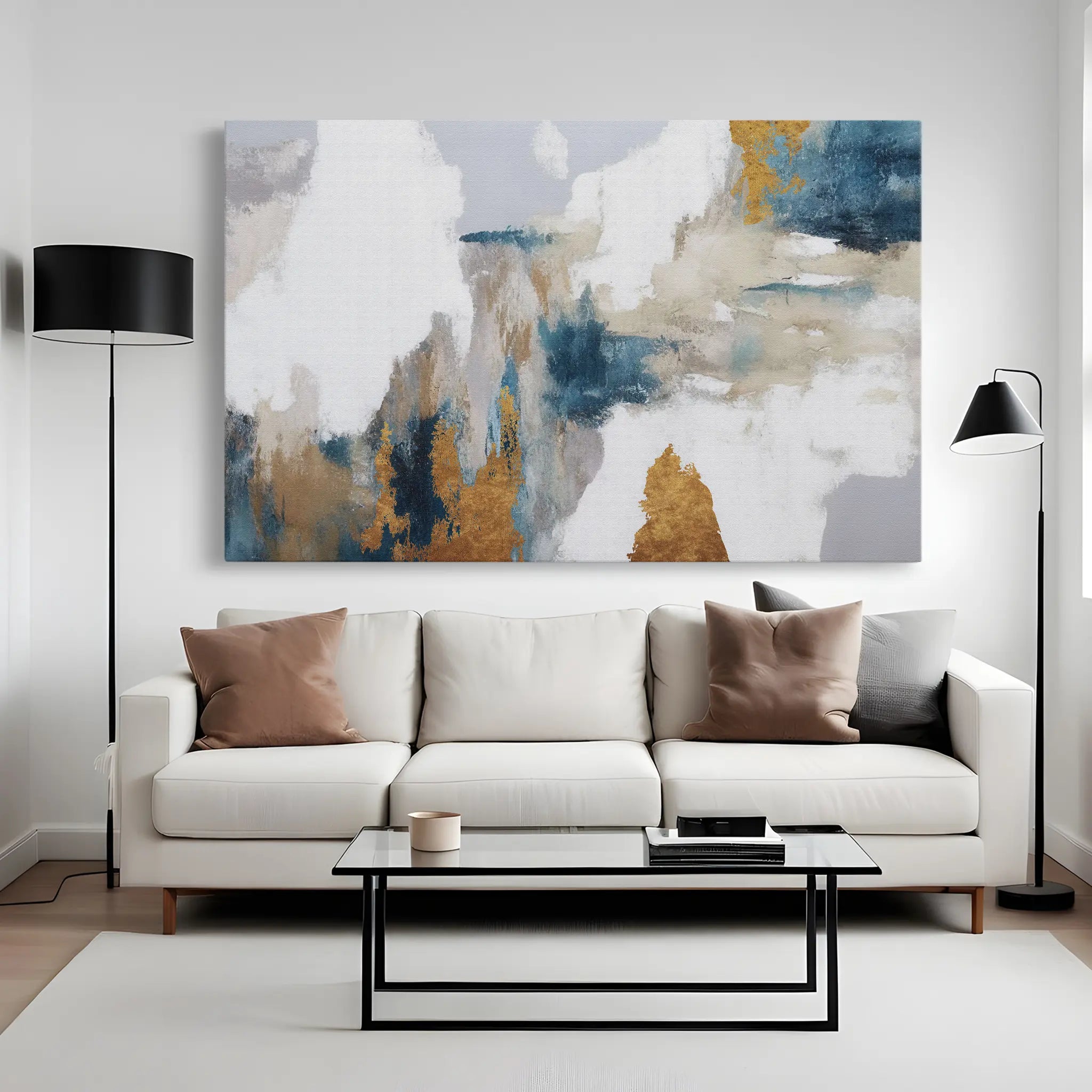 Abstract Canvas Wall Art WAD132-A 90 x 60 cm / Stretched on hidden frame