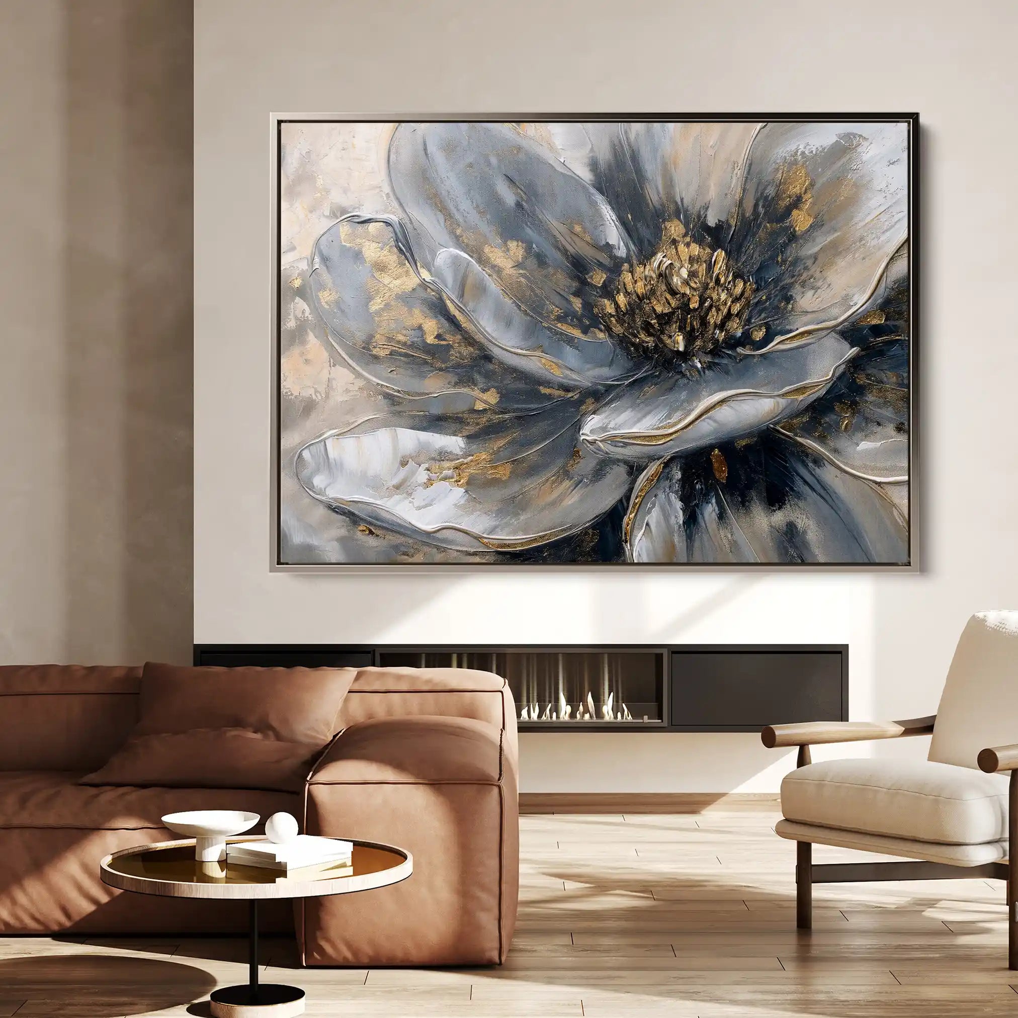 Floral Canvas Wall Art WAD132-F 90 x 60 cm / Stretched on hidden frame