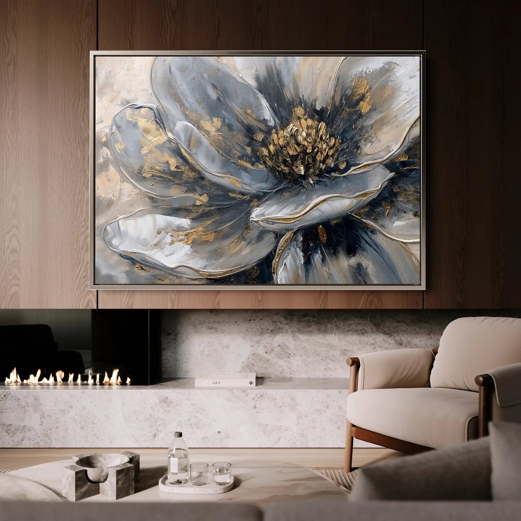 Floral Canvas Wall Art WAD132-F 90 x 60 cm / Stretched on hidden frame