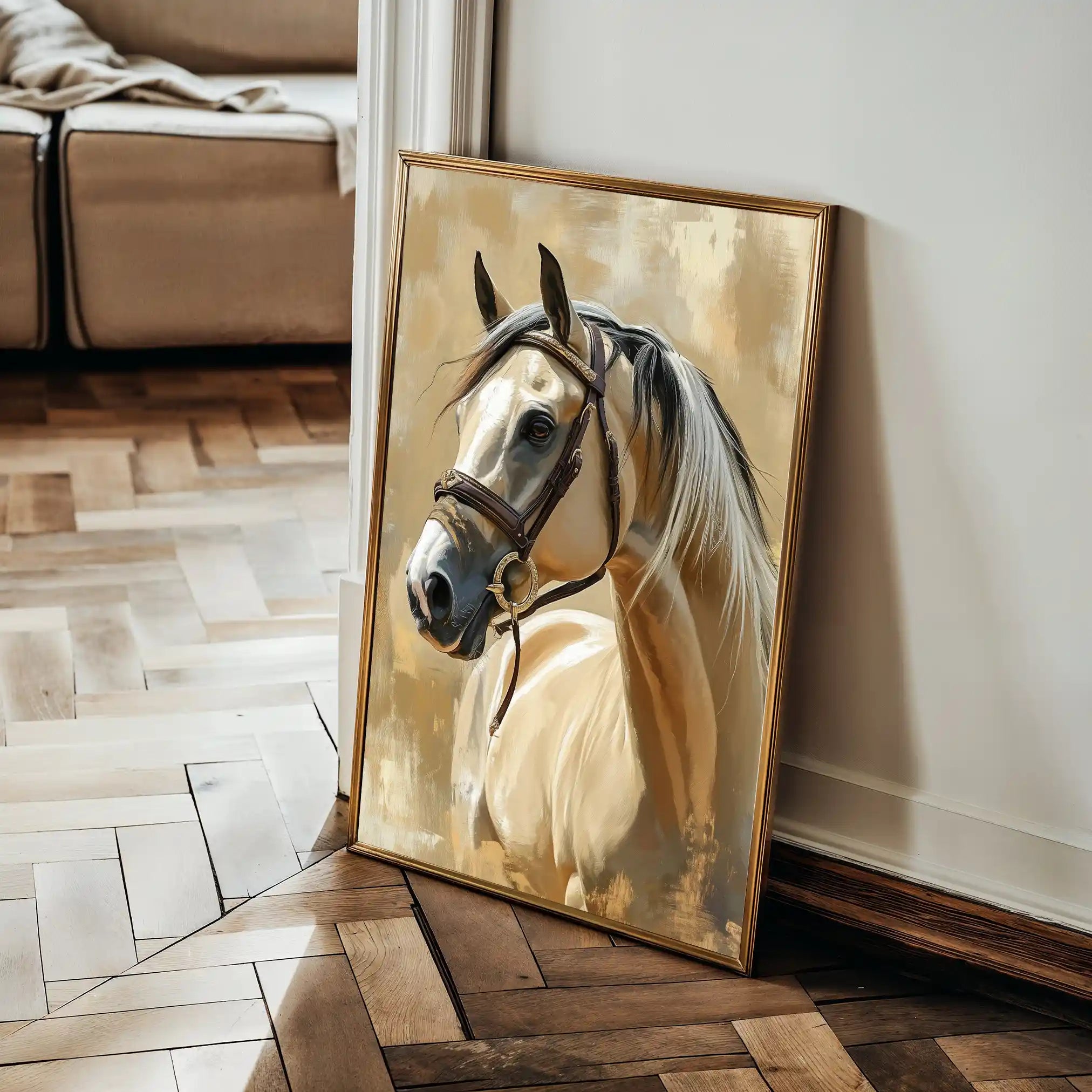Horses 132 Canvas Art 90 x 60 cm / Stretched on hidden frame