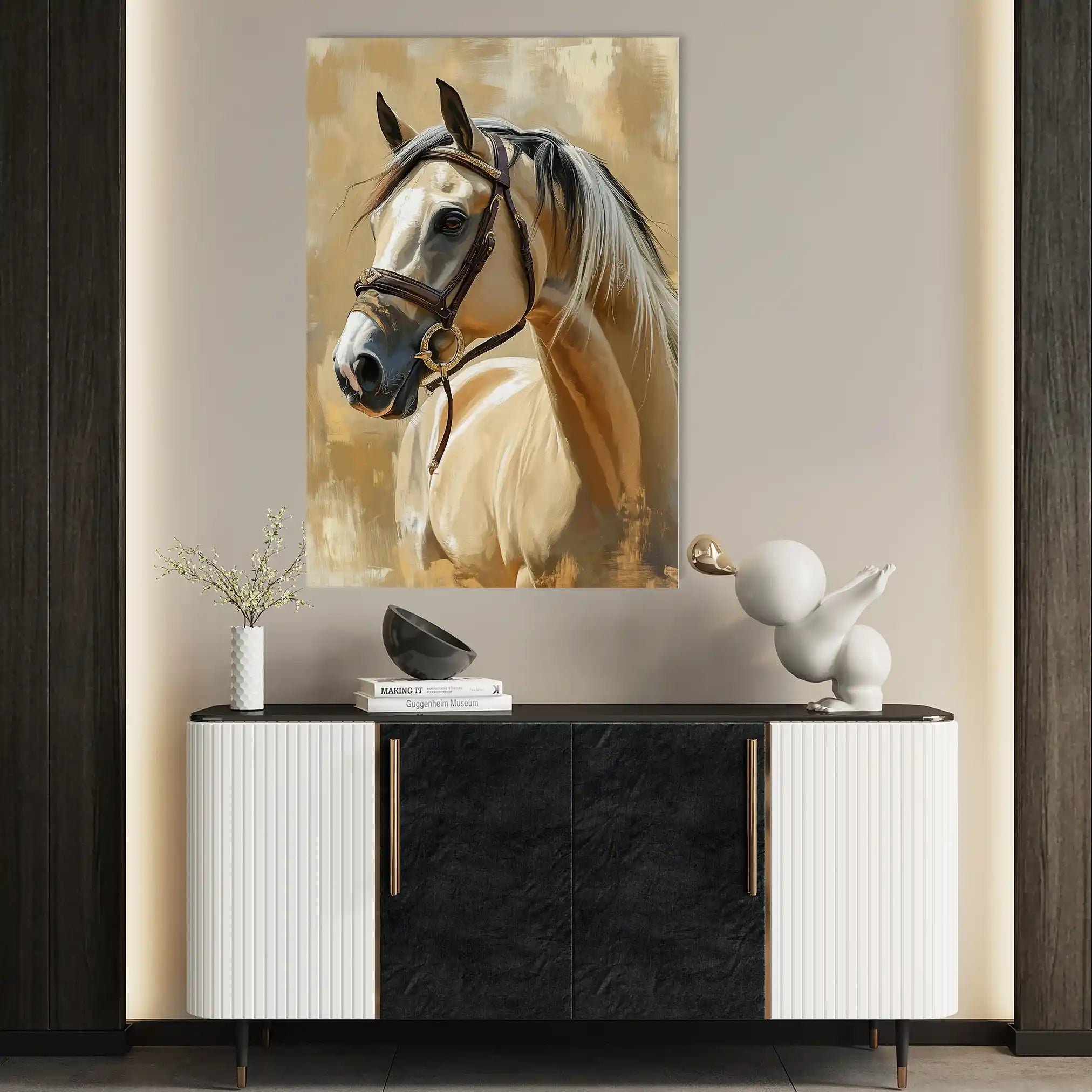 Horses 132 Canvas Art 90 x 60 cm / Stretched on hidden frame