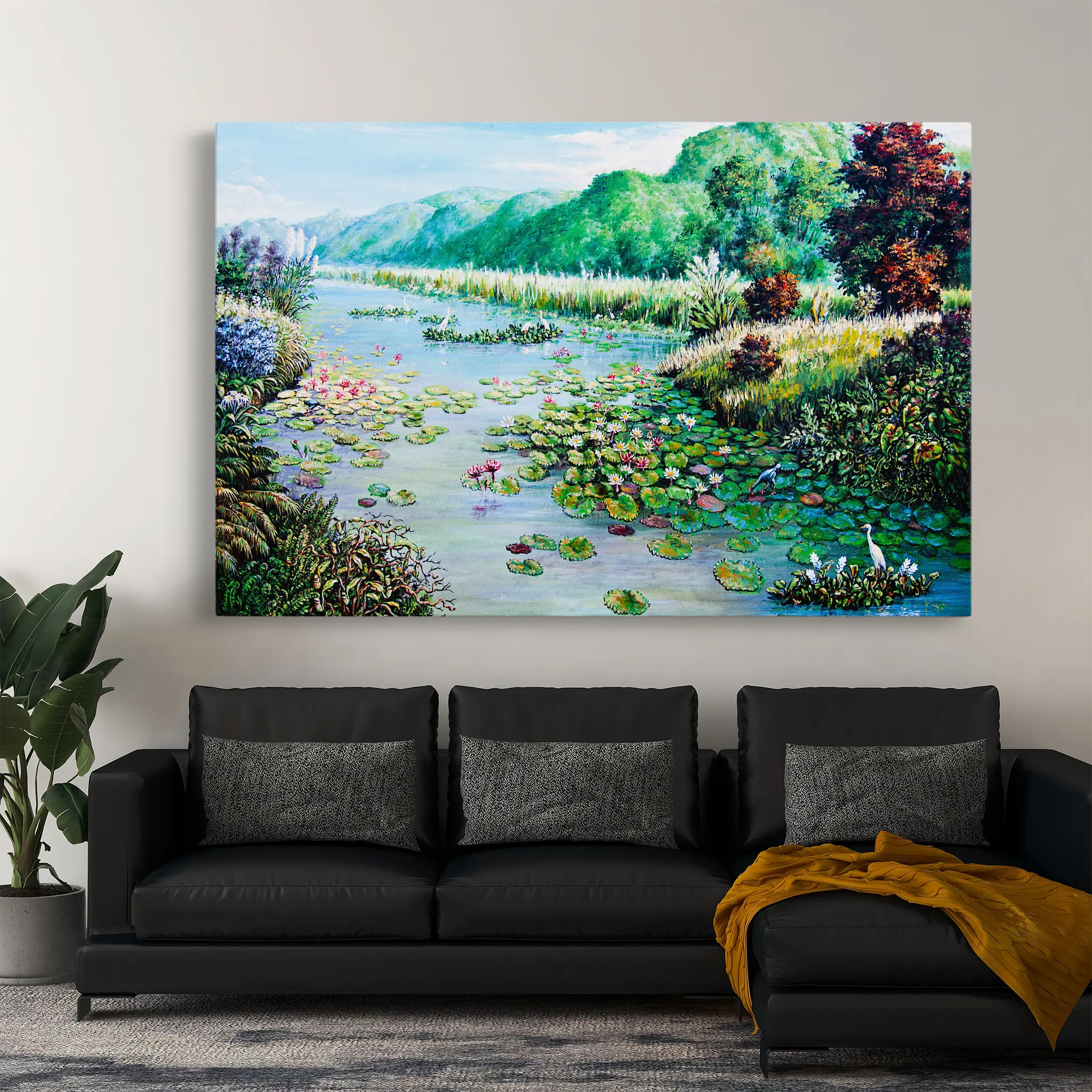 Landscape Canvas Wall Art WAD132-L 90 x 60 cm / Stretched on hidden frame