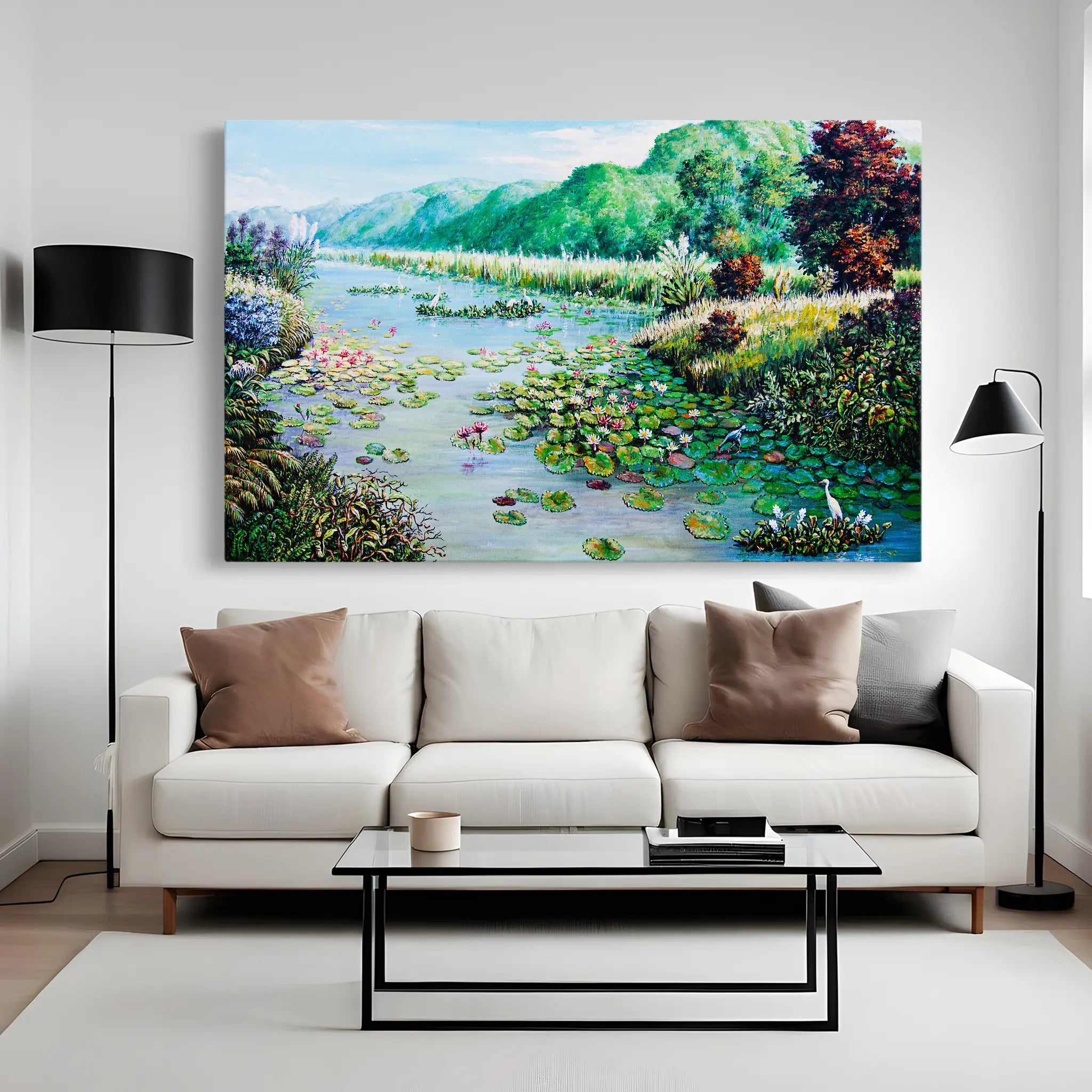 Landscape Canvas Wall Art WAD132-L 90 x 60 cm / Stretched on hidden frame