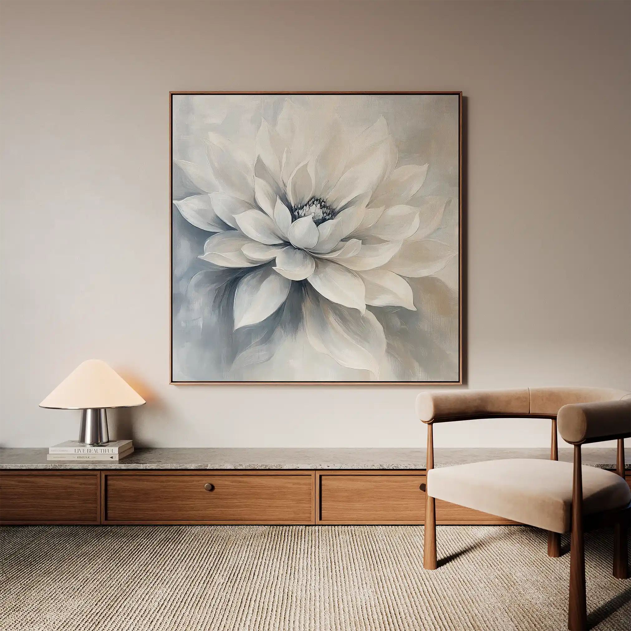 Floral Canvas Wall Art WAD1324-F 80 x 80 cm / Stretched on hidden frame