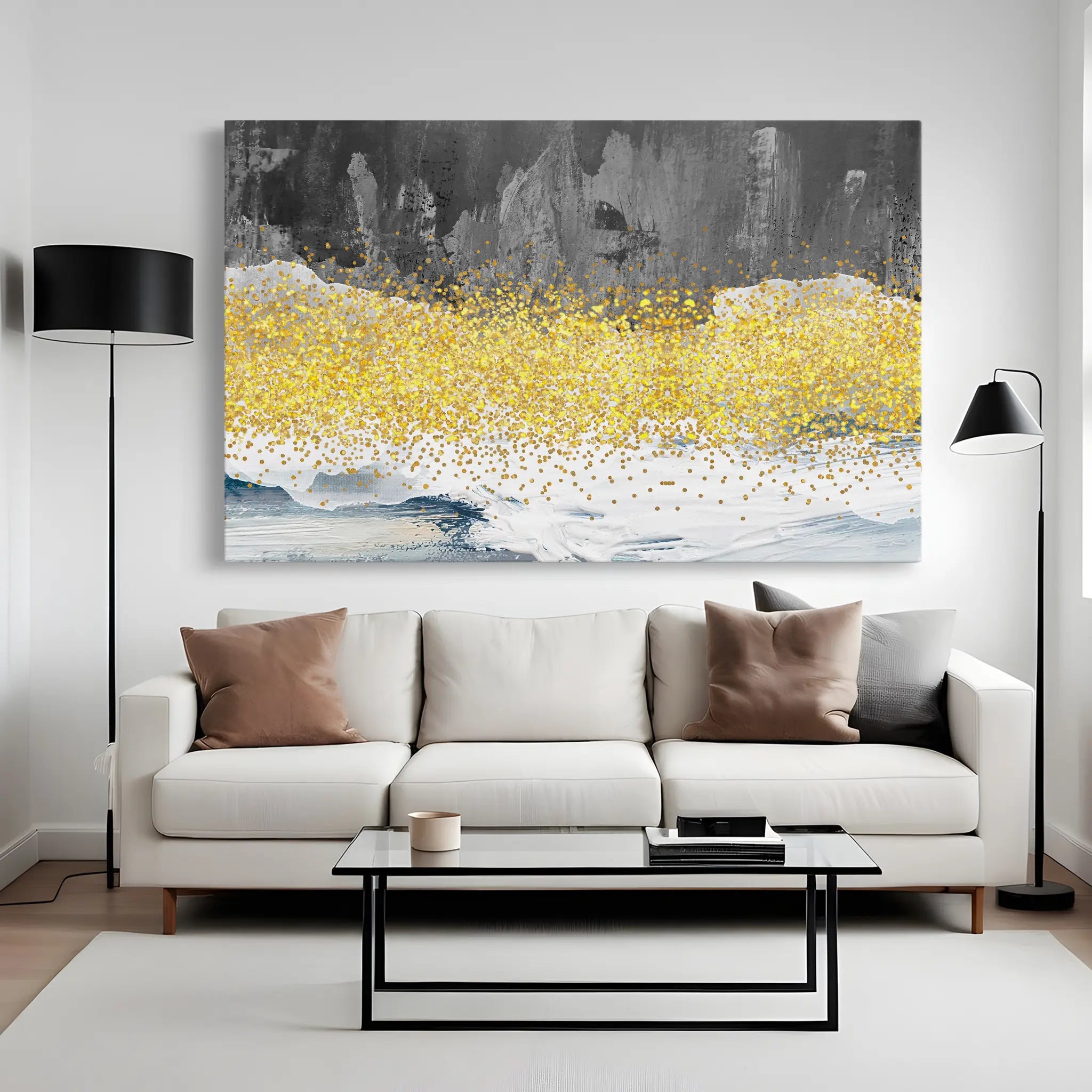 Abstract Canvas Wall Art WAD133-A 90 x 60 cm / Stretched on hidden frame