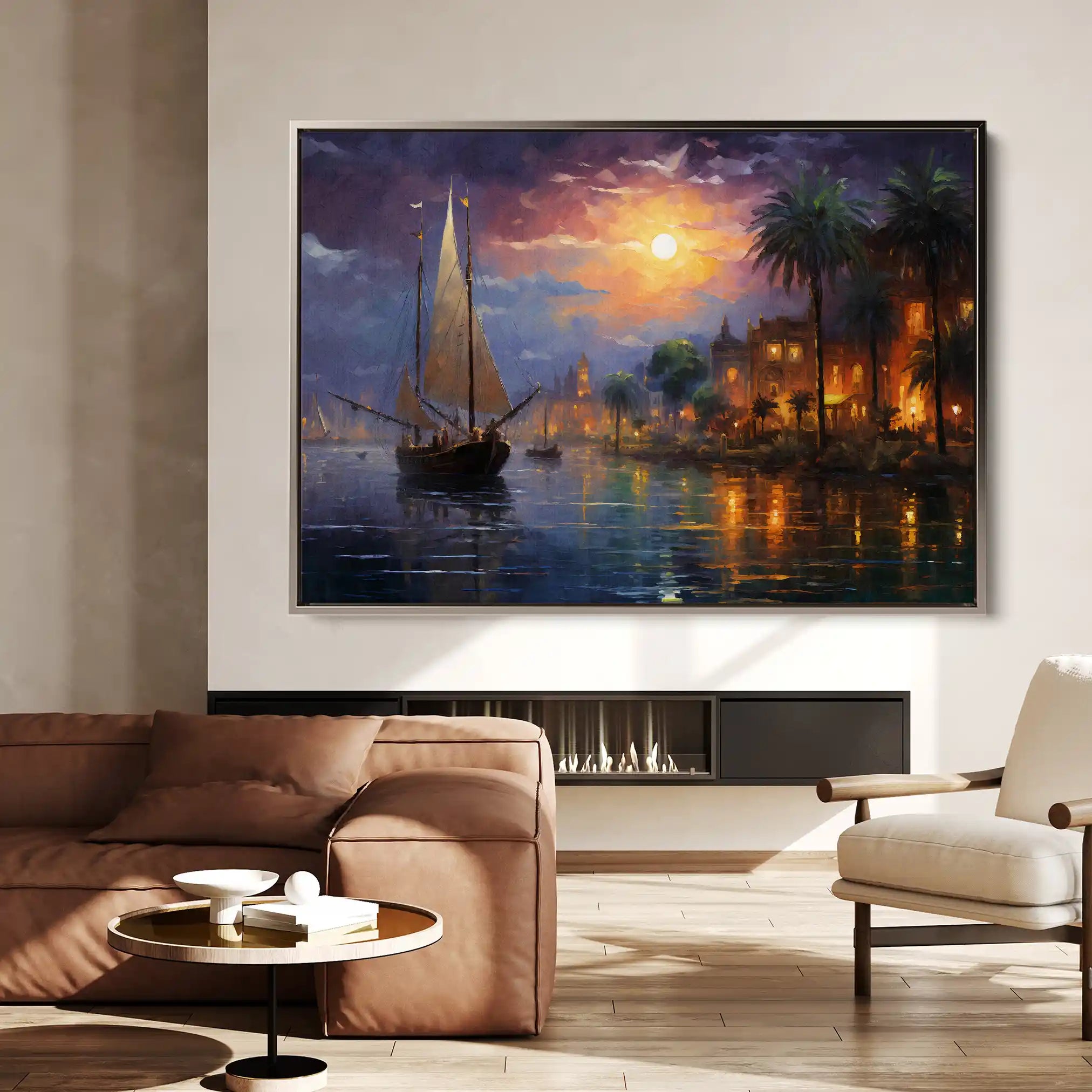 Landscape 133 Canvas Art 90 x 60 cm / Stretched on hidden frame