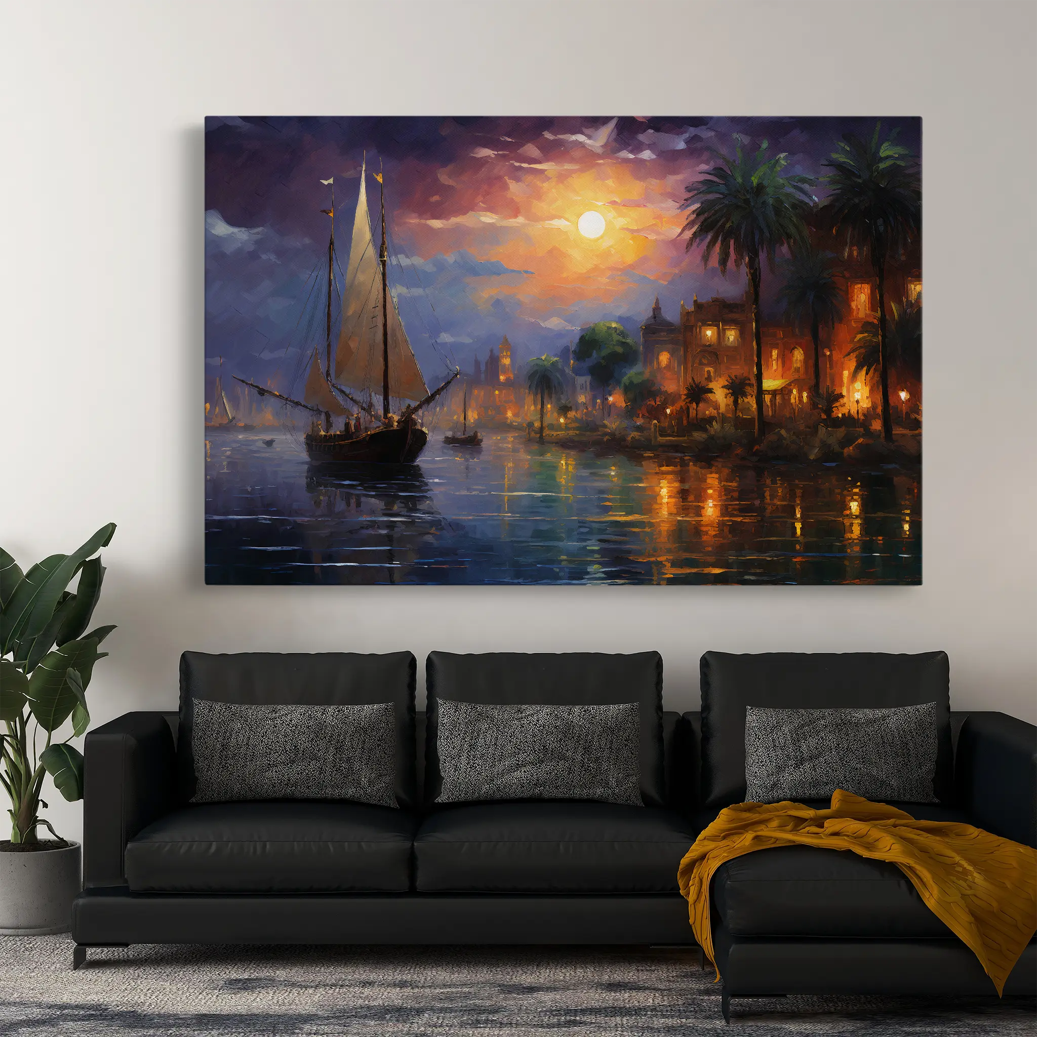 Landscape Canvas Wall Art WAD133-L 90 x 60 cm / Stretched on hidden frame