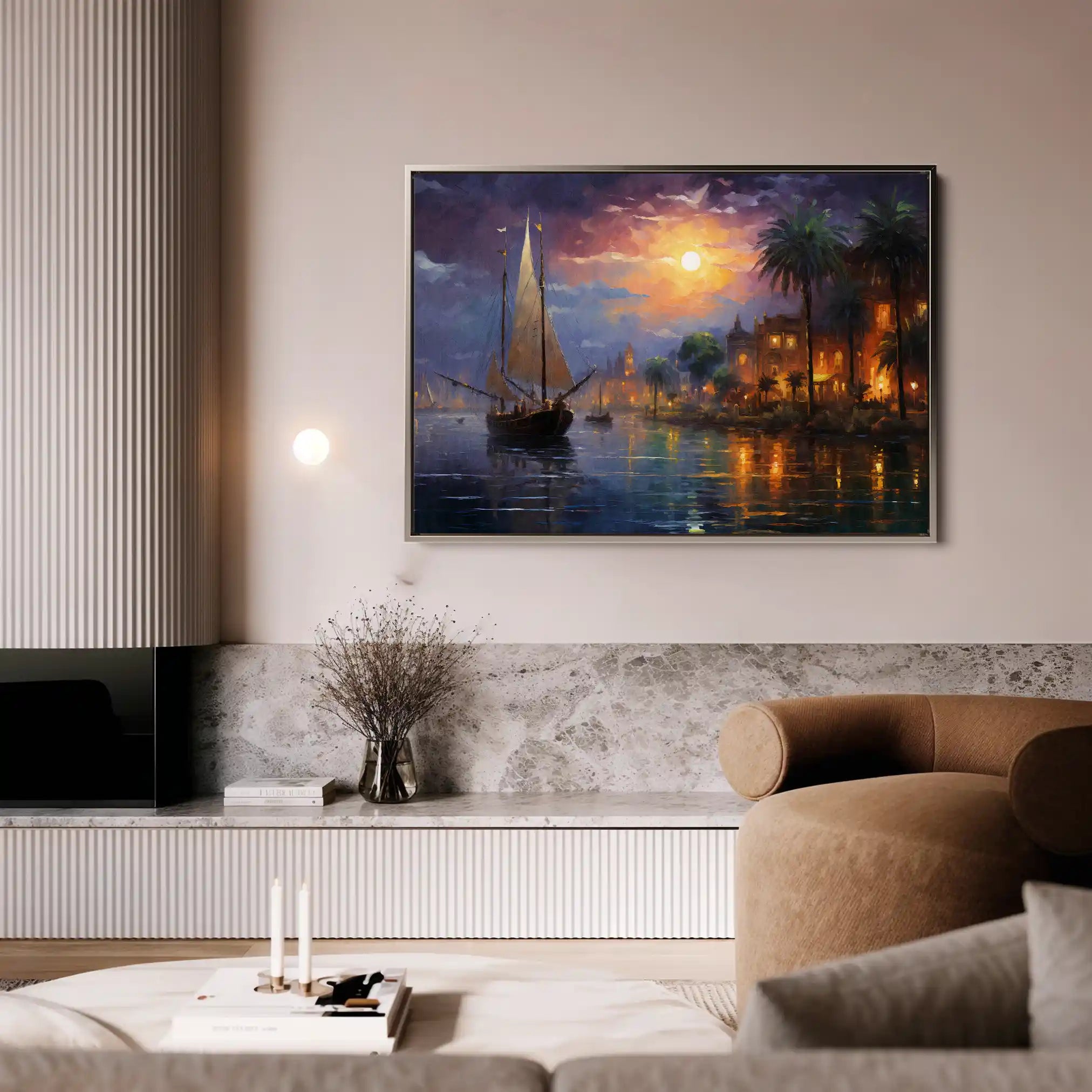 Landscape 133 Canvas Art 90 x 60 cm / Stretched on hidden frame
