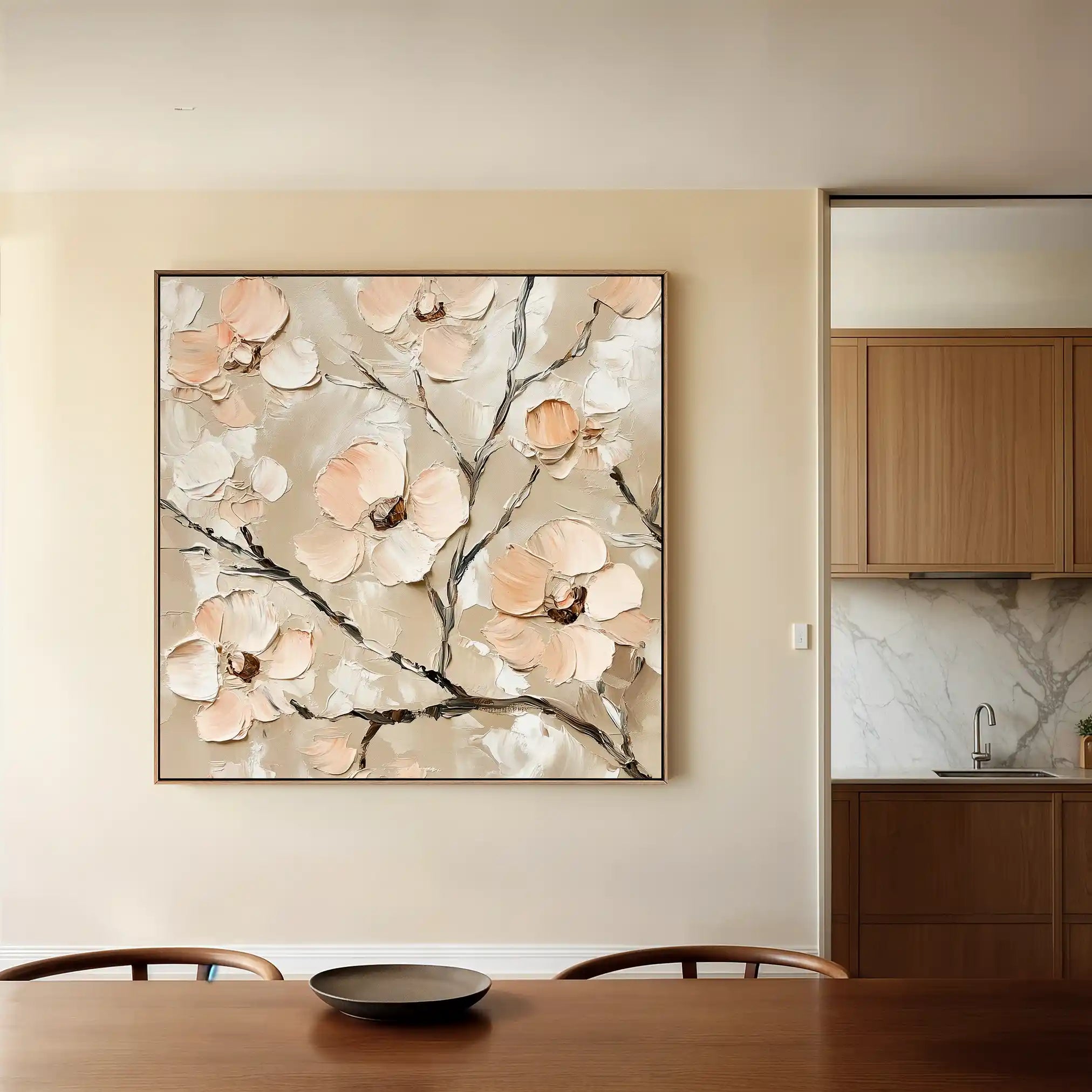 Floral Canvas Wall Art WAD1330-F 80 x 80 cm / Stretched on hidden frame