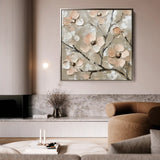 Floral Canvas Wall Art WAD1330-F 80 x 80 cm / Stretched on hidden frame