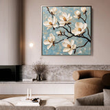 Floral Canvas Wall Art WAD1331-F 80 x 80 cm / Stretched on hidden frame