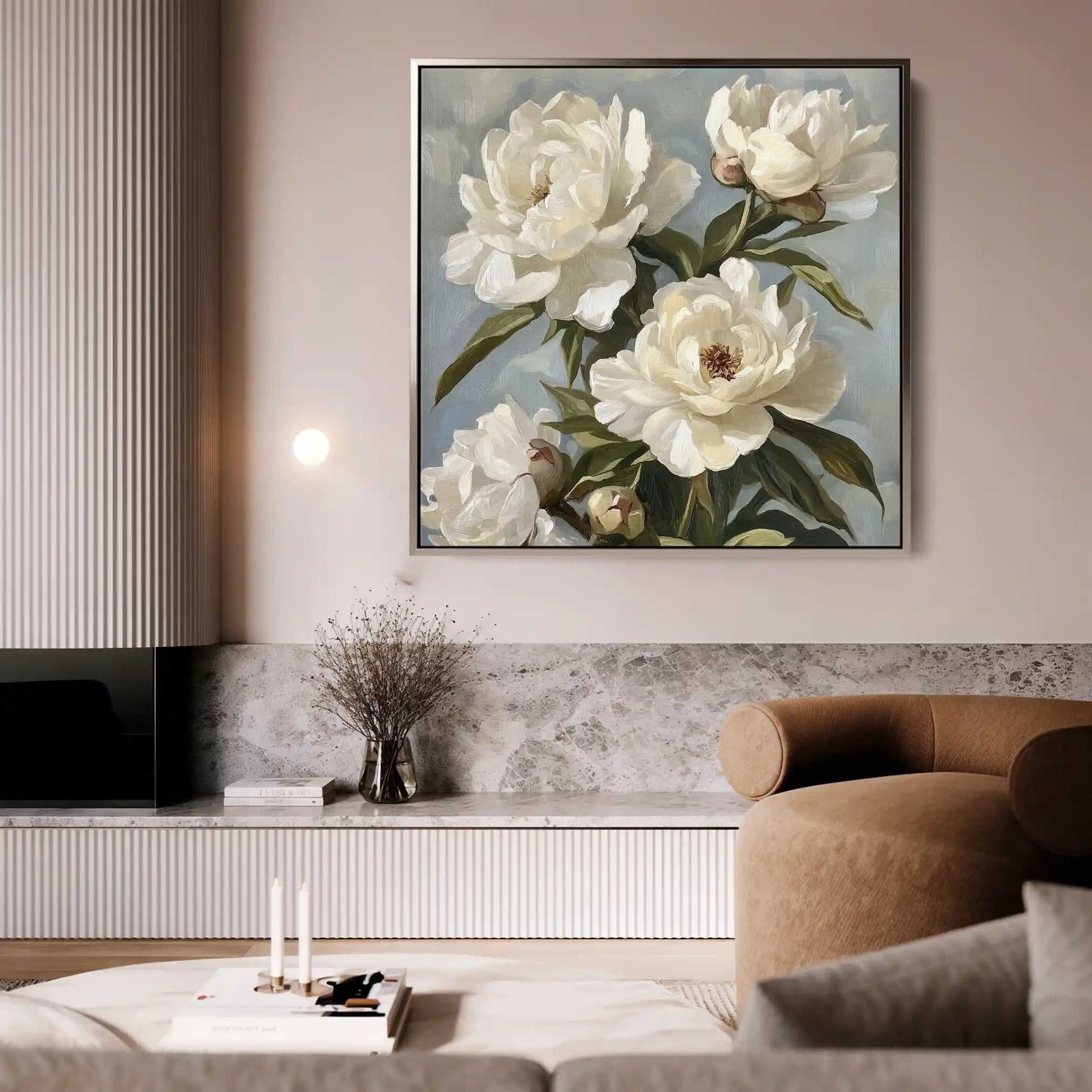 Floral Canvas Wall Art WAD1333-F 80 x 80 cm / Stretched on hidden frame